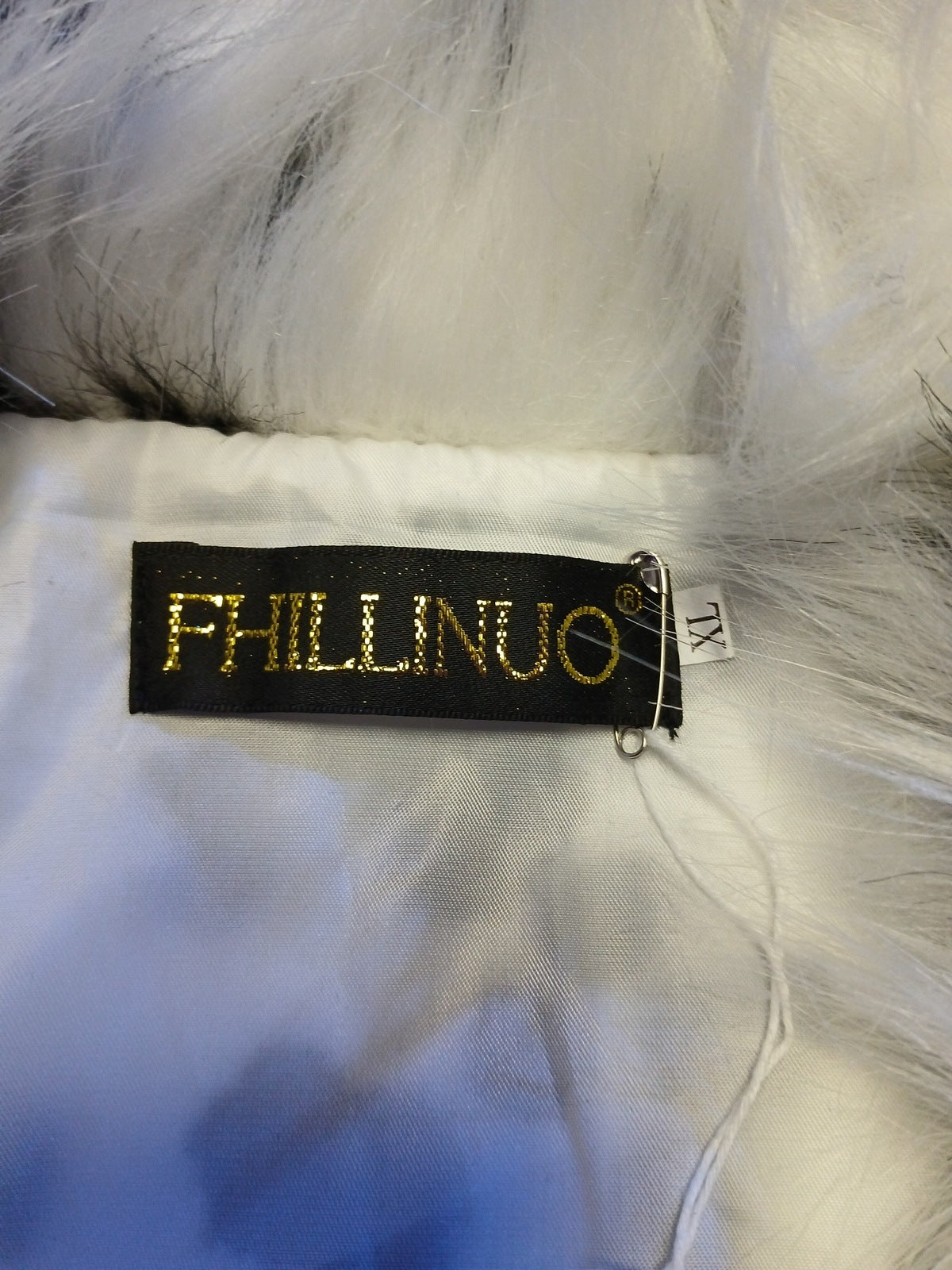 Fhillinuo Faux Dalmatian Fur Coat Women's Size Large/XL