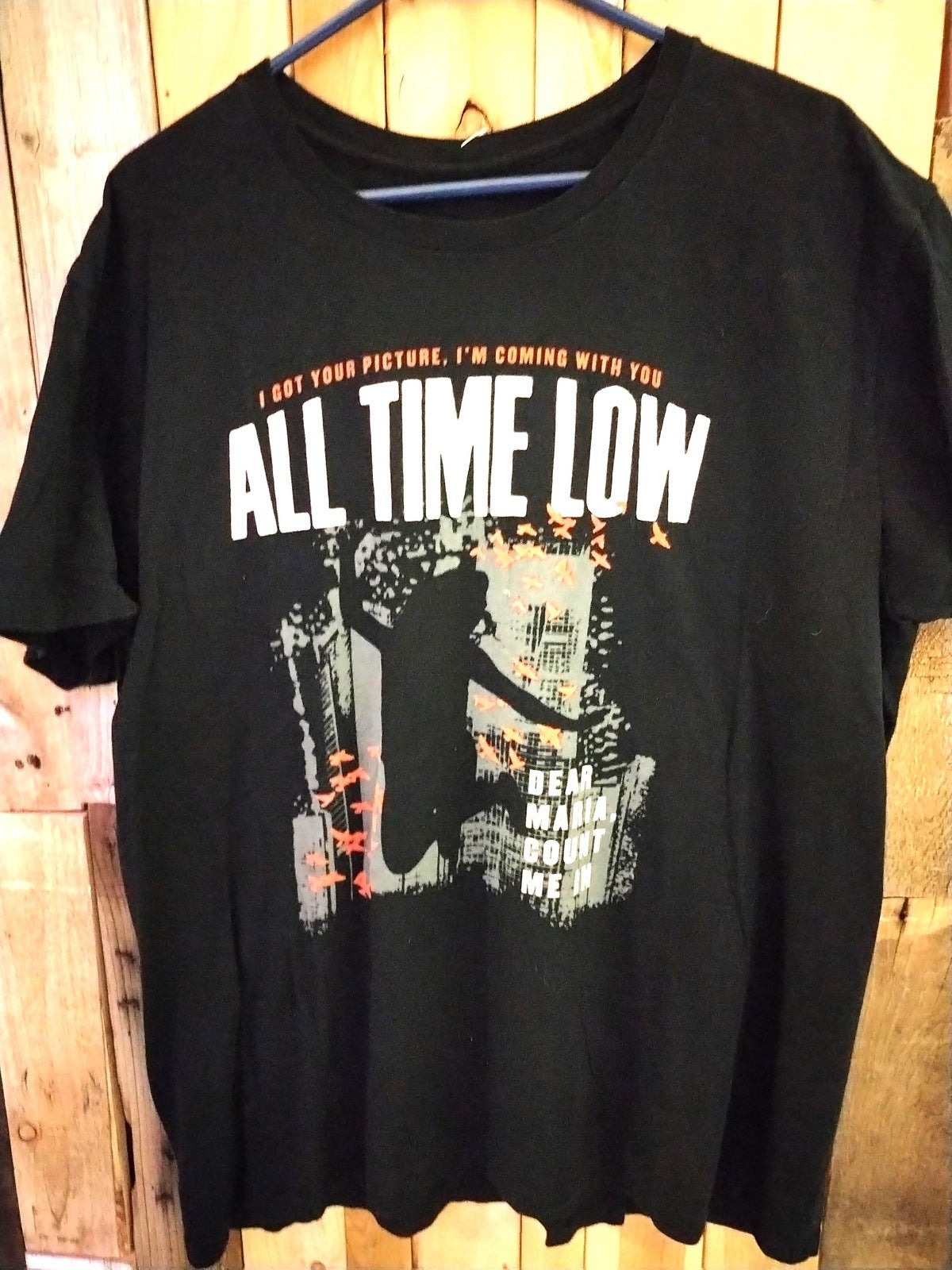 All Time Low Dear Maria Count Me In Men's T Shirt Size XL