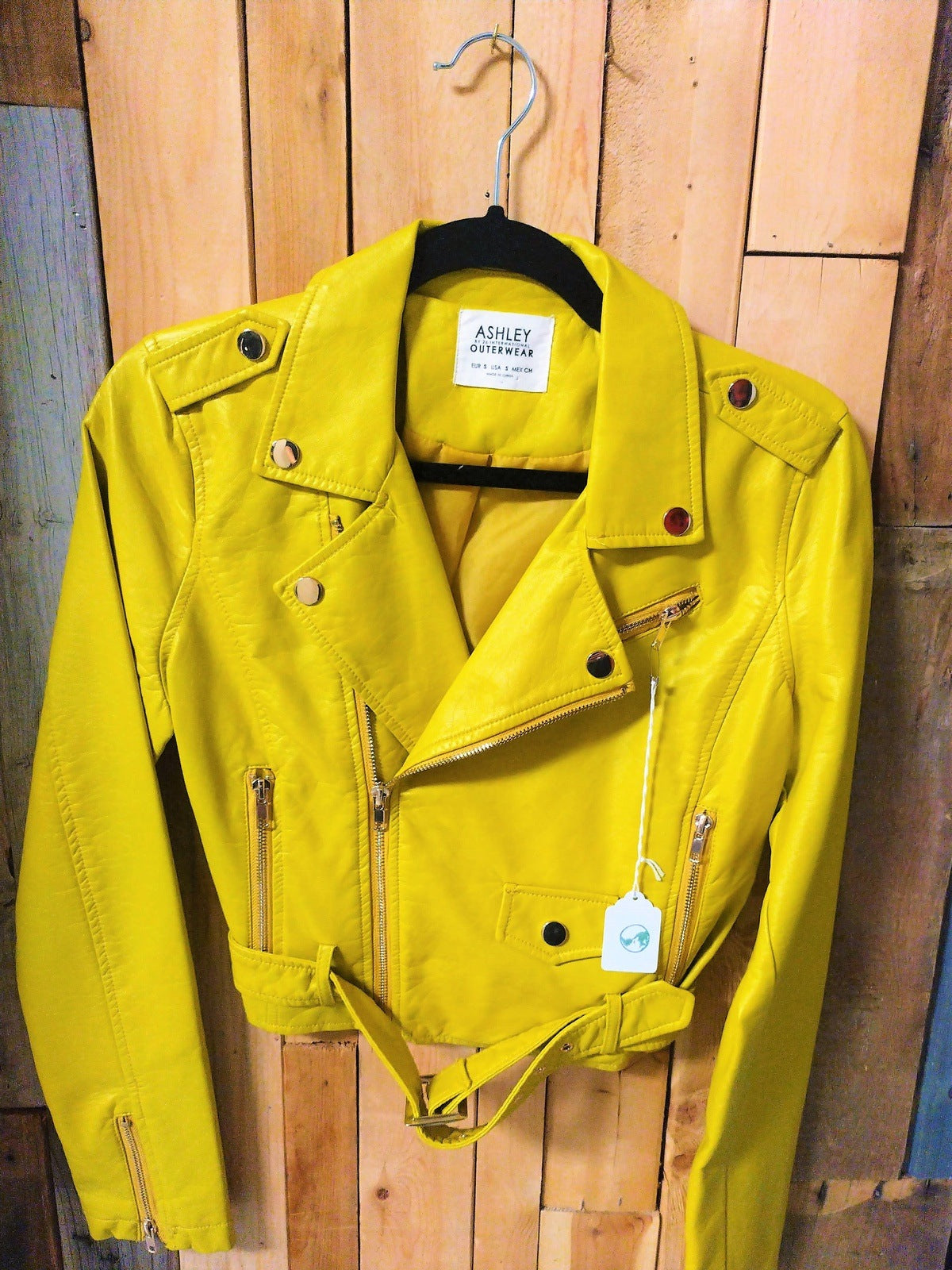 Ashley Outerwear Women's Moto Vegan Leather Size Small