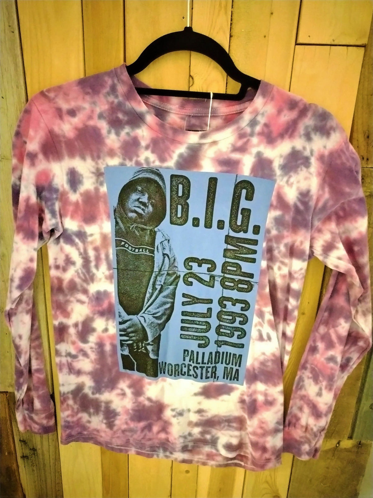 Notorious B,I.G. Long Sleeve Tie Die Tee Shirt Size Small New With Tags