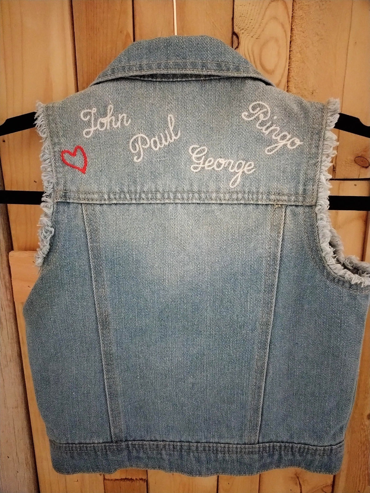Junk Food "The Beatles" Kids Small Denim Sleeveless Jacket
