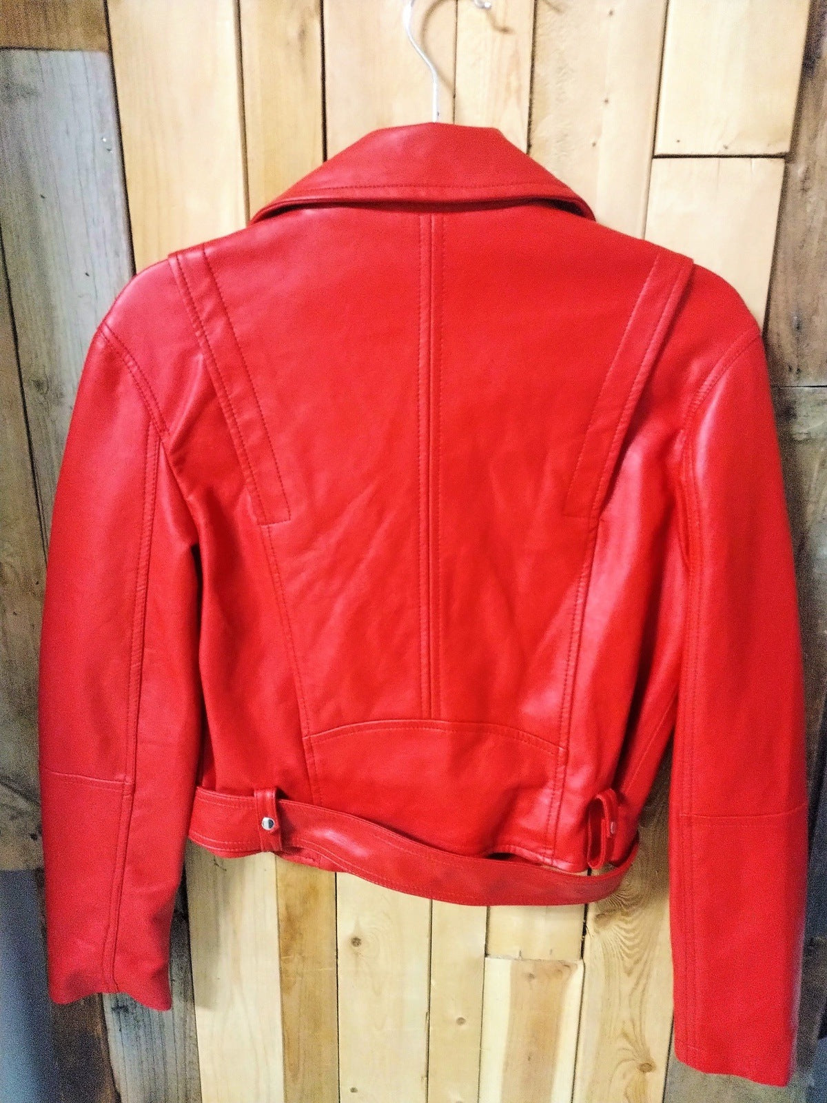 Bershka Women's Moto Jacket Vegan Leather Size Medium NEW!
