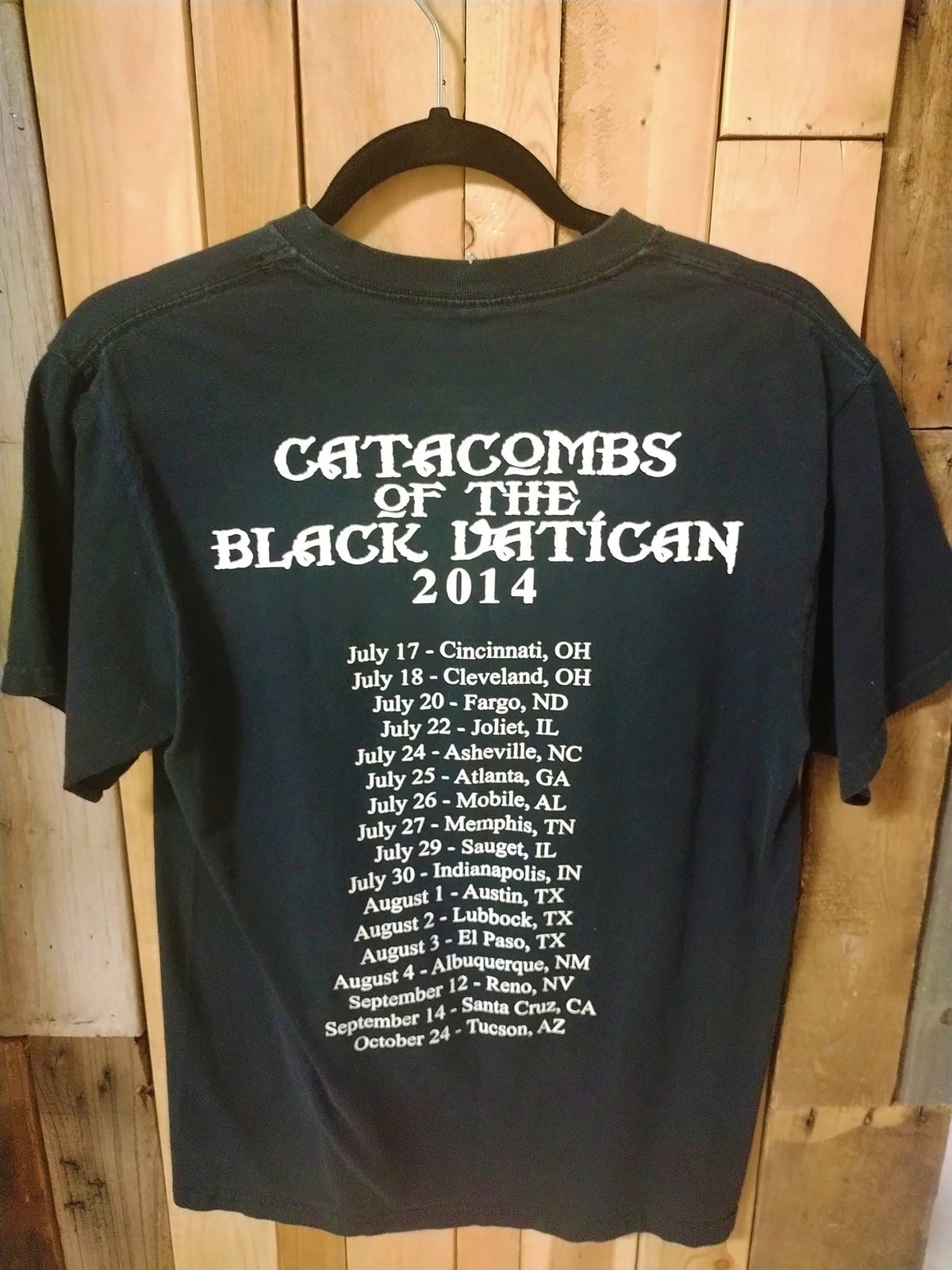 Black Label Society 2014 Tour Tee Shirt Size Medium