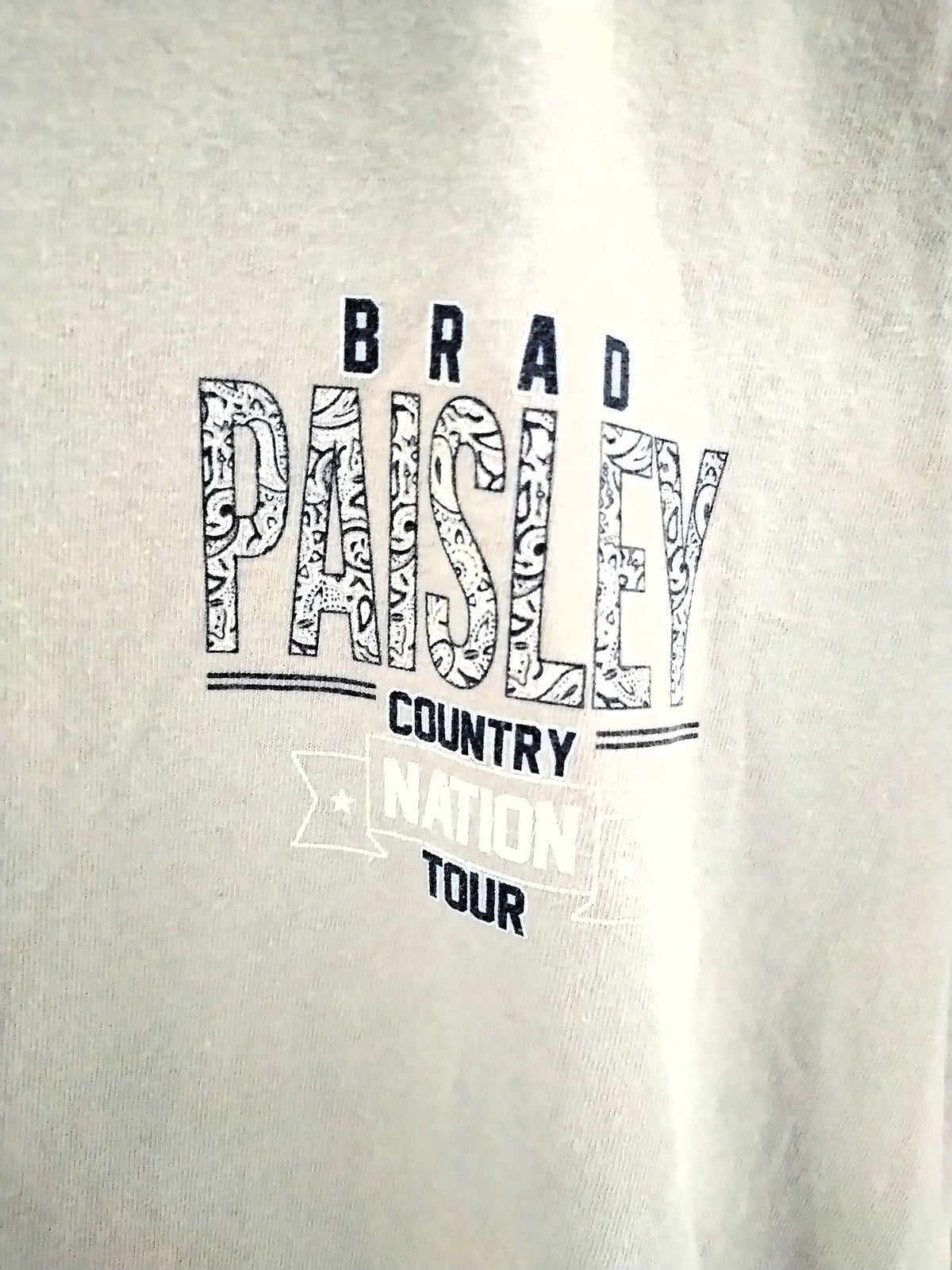Brad Paisley Country Nation Tour T Shirt Adult Small