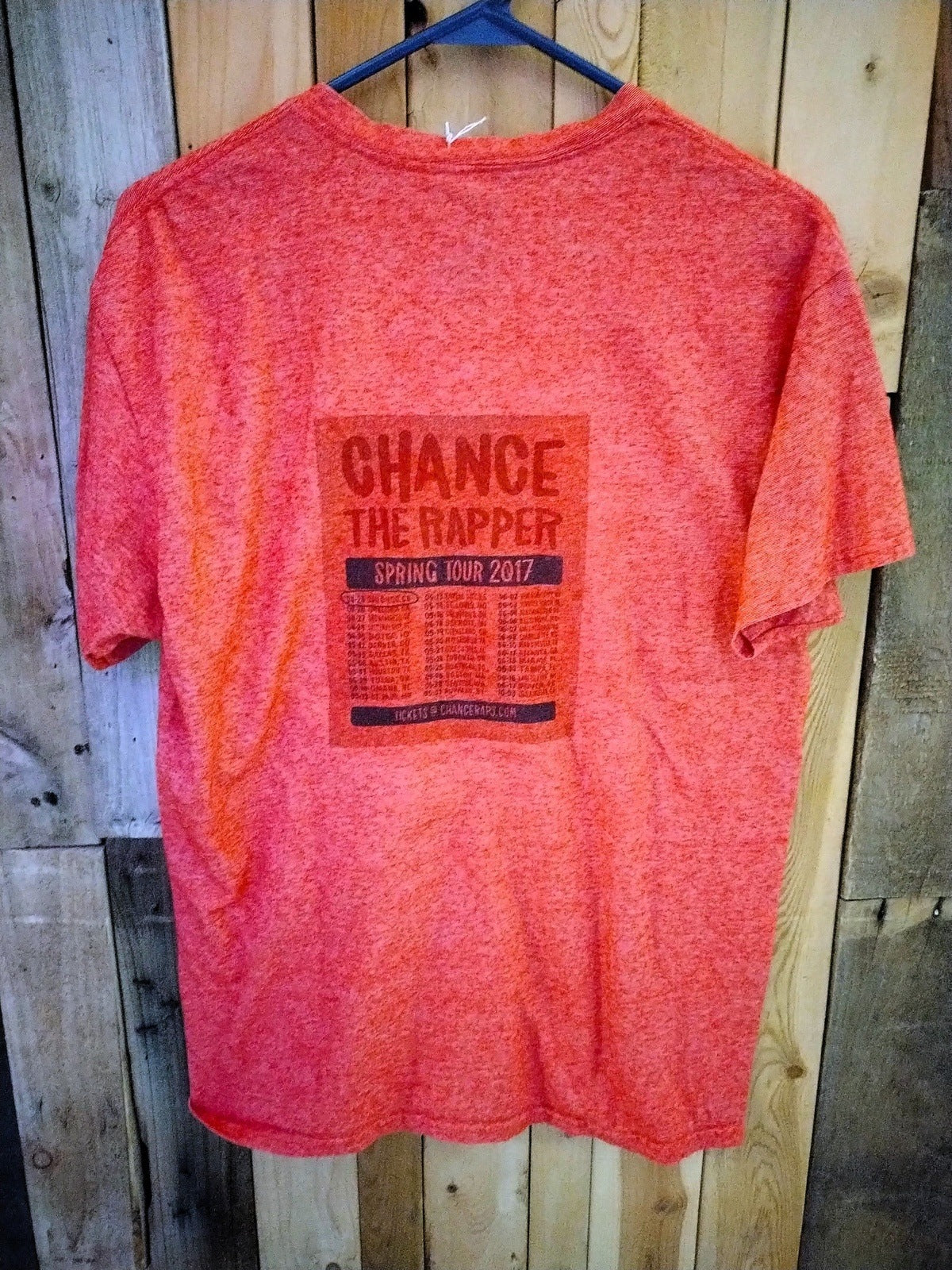 Chance The Rapper Spring Tour 2017 V Neck T Shirt Men's Size Medium