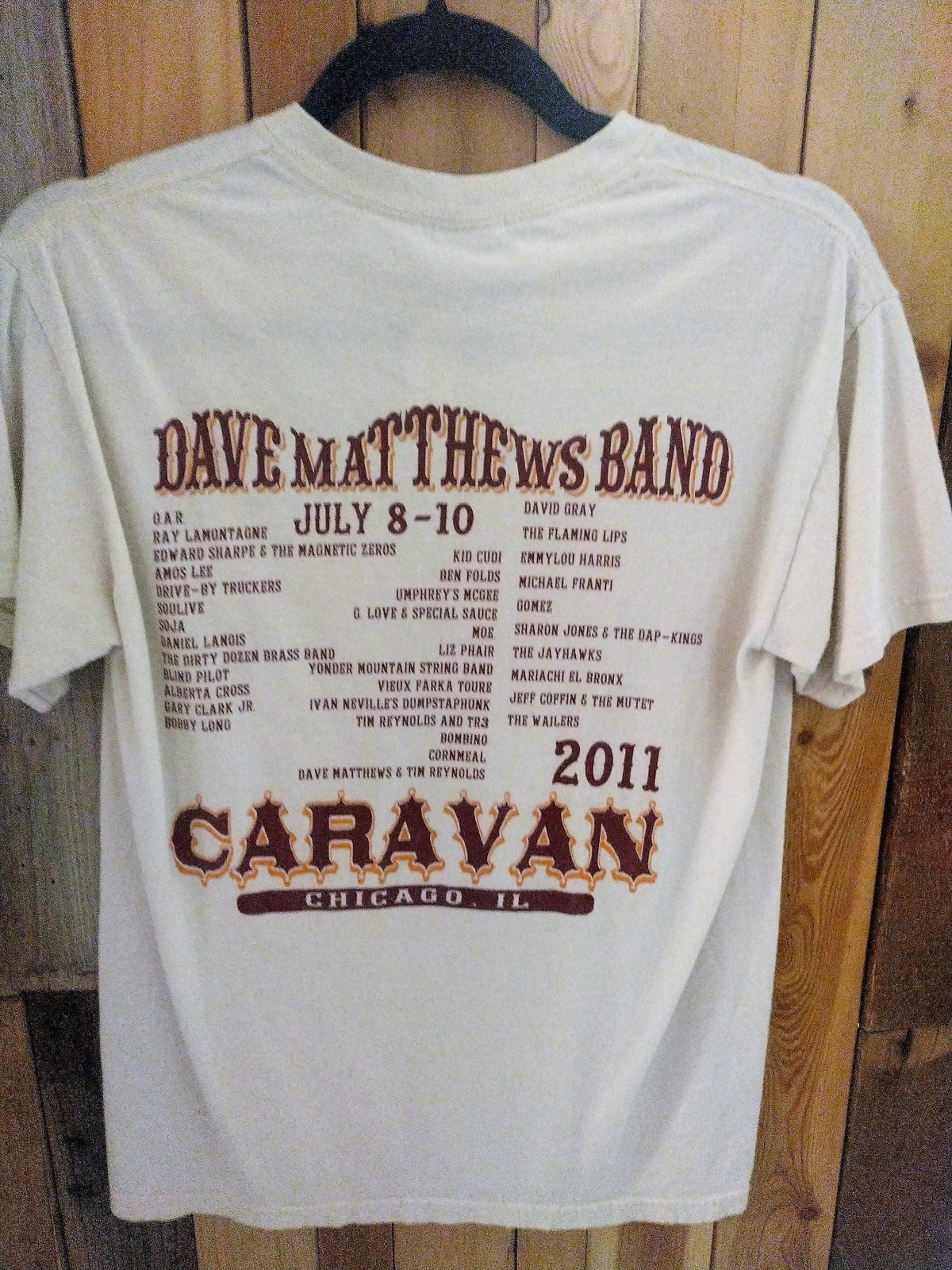 Dave Matthews Band Caravan 2011 Tour T Shirt Size Small