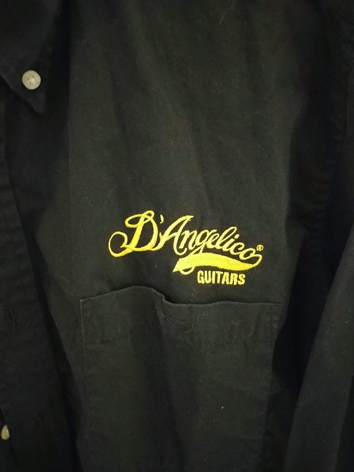 D'Angelico Guitars Button Up Long Sleeve Shirt Size Large
