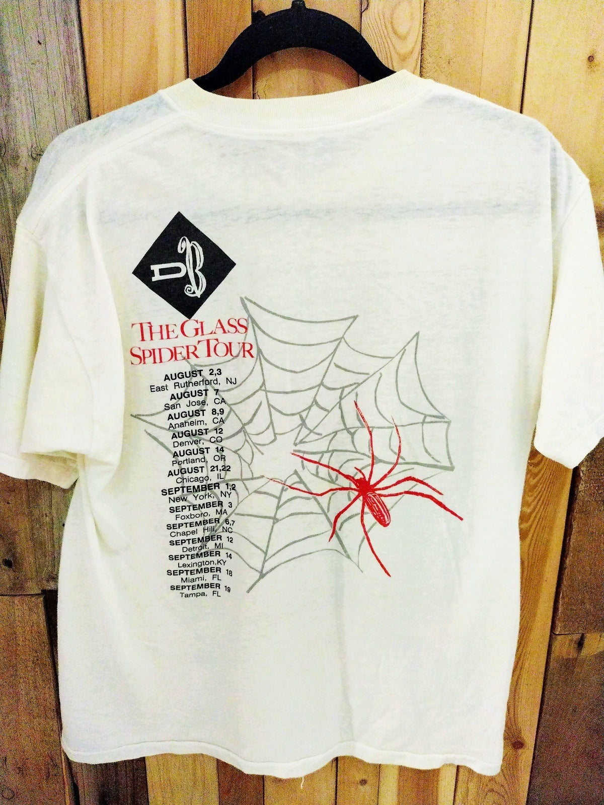 David Bowie "Glass Spider Tour 1987" Original Tour T Shirt Size XL 367421DQ