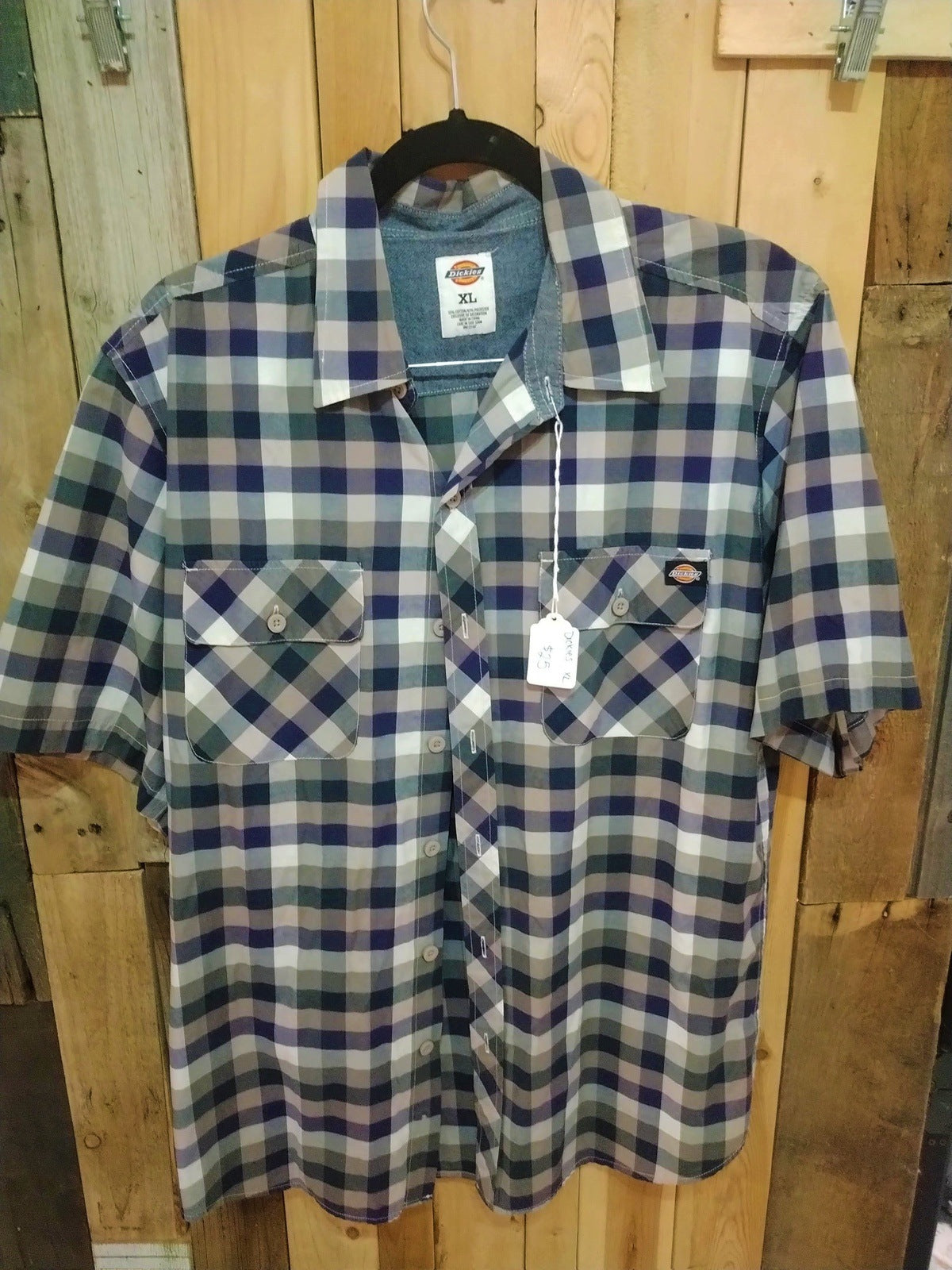 Dickies Men's Button Up Short Sleeve Shirt Size XL