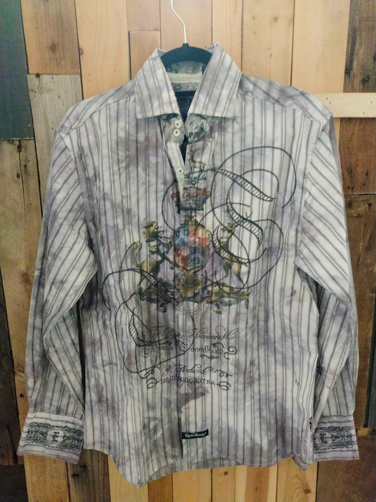 English Laundry Men's Long Sleeve Shirt Size Small Recycled Rock and Roll English Laundry Men's Long Sleeve Shirt Size Small Recycled Rock and Roll
