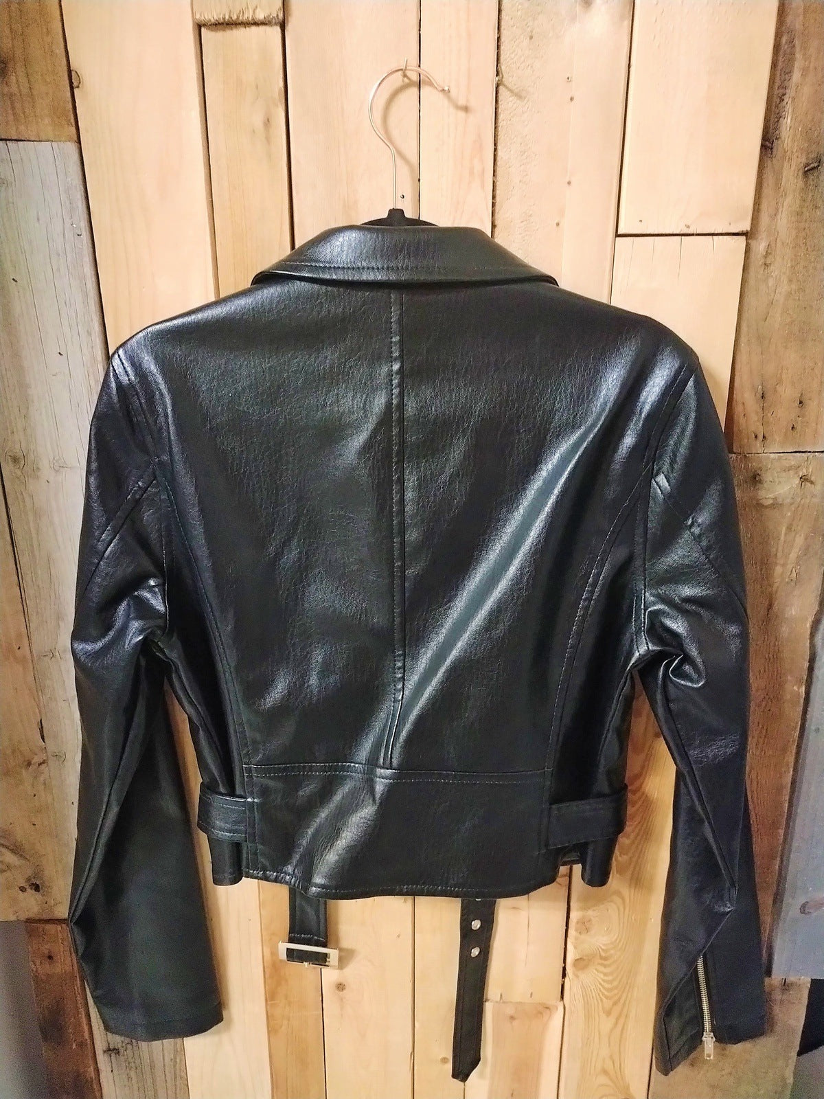 FashionNova Women's Moto Jacket Vegan Leather Size Small