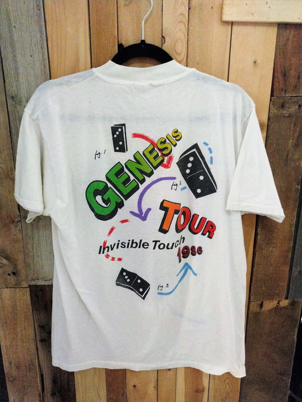 Genesis Original "Invisible Touch" 1986 Tour T Shirt Size XXL 963213DQ
