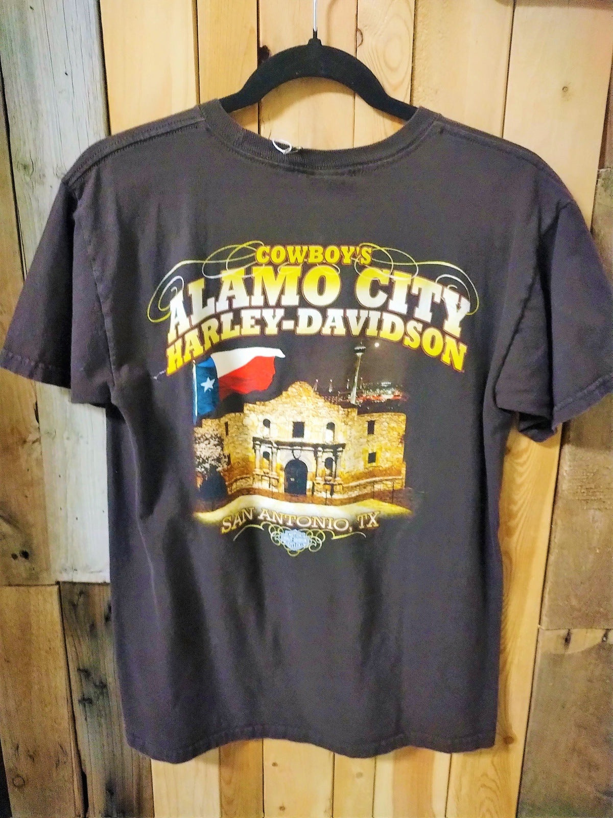 Harley Davidson San Antonio Tx. T Shirt Size Small Brown