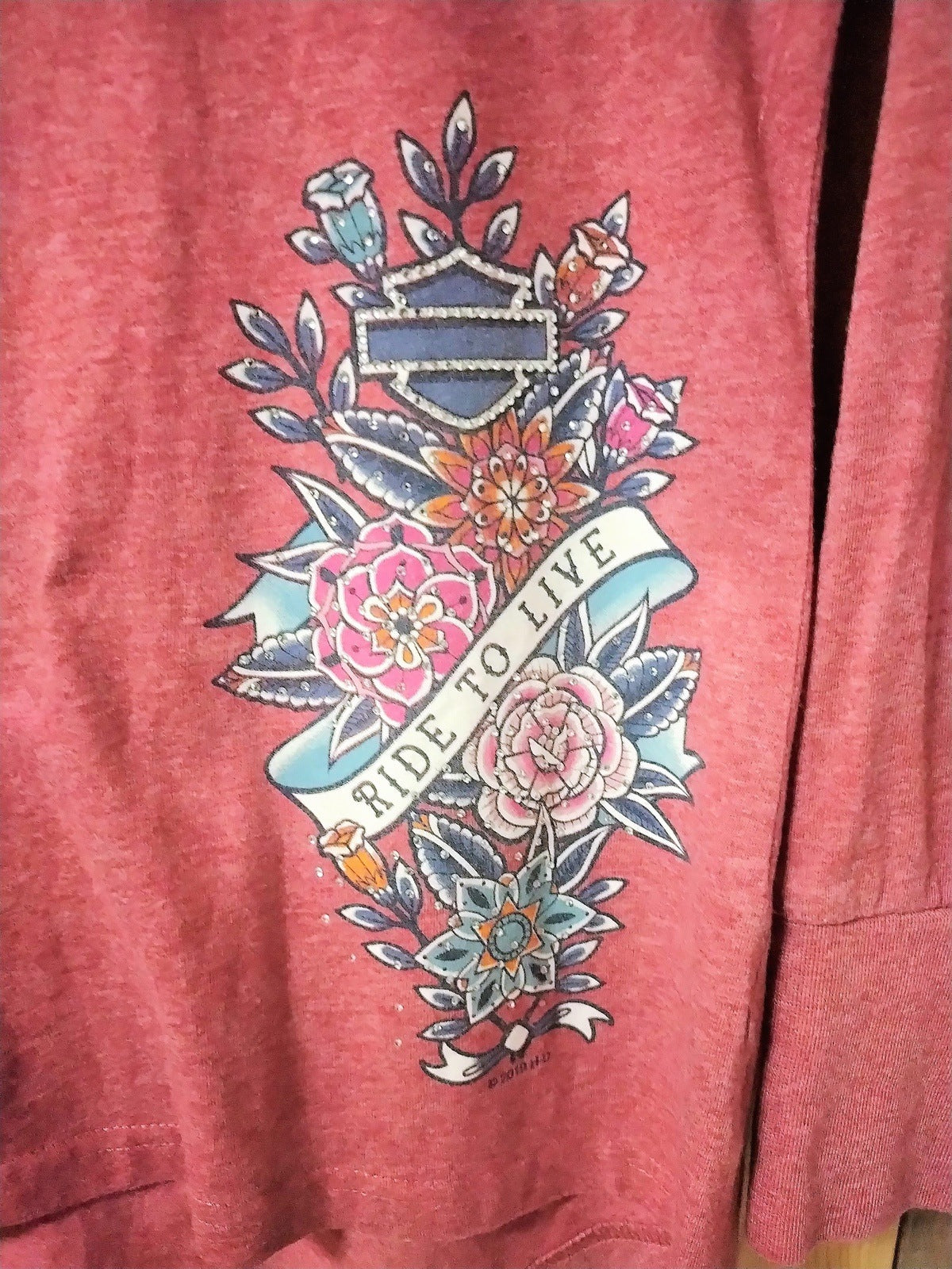 Harley Davidson Deadwood South Dakota Women's Long Sleeve T Shirt XXL