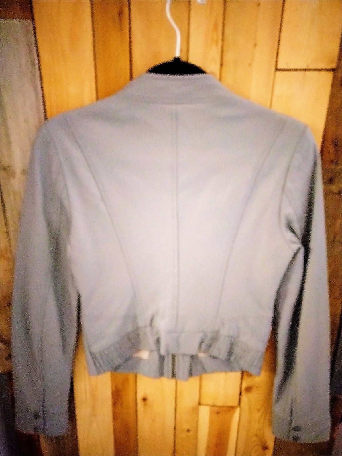 Hinge Women's Moto Vegan Leather Size Small Gray