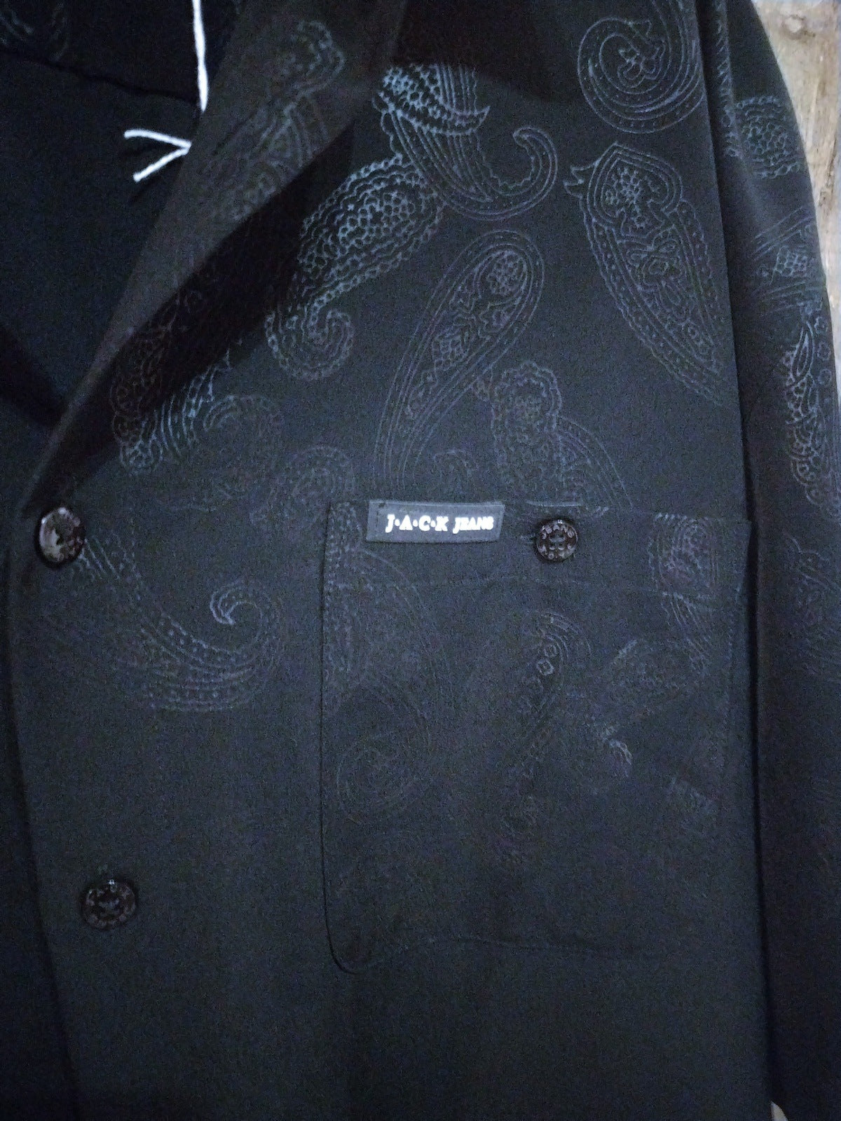 J.A.C.K Jeans Men's Short Sleeve Paisley Shirt Size XXL