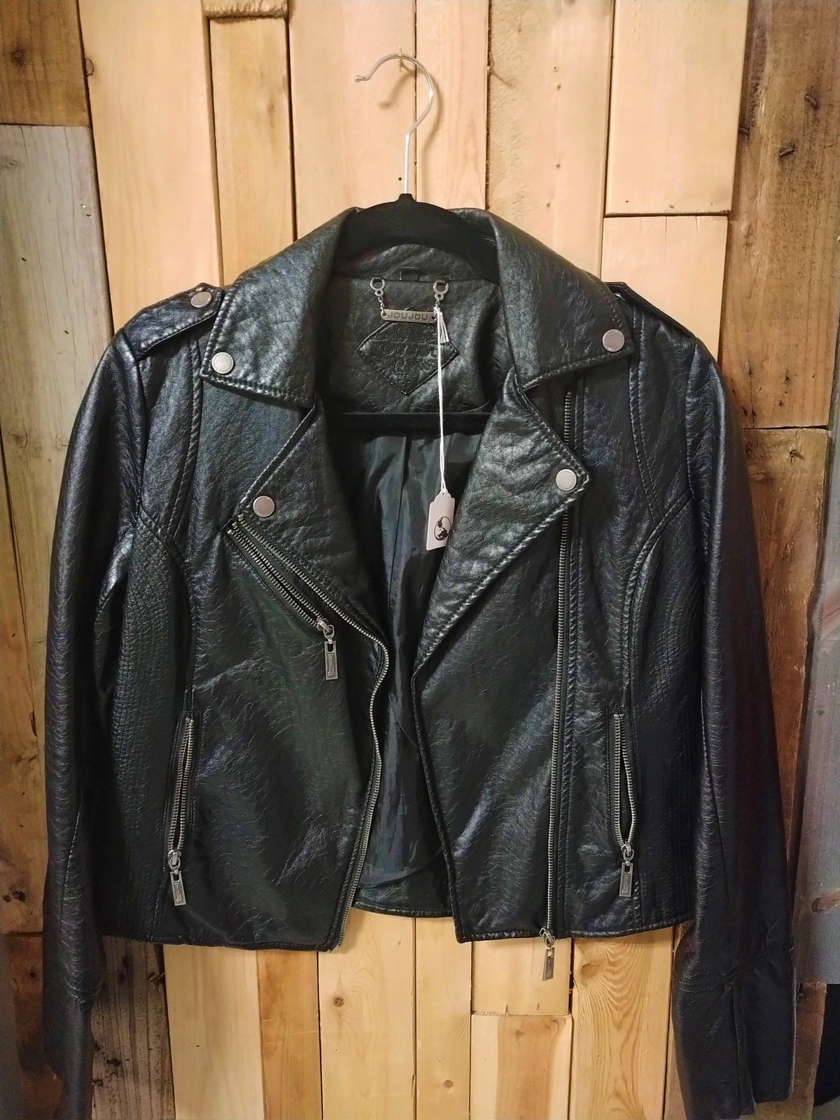 JouJou Women's Moto Vegan Leather Size Small