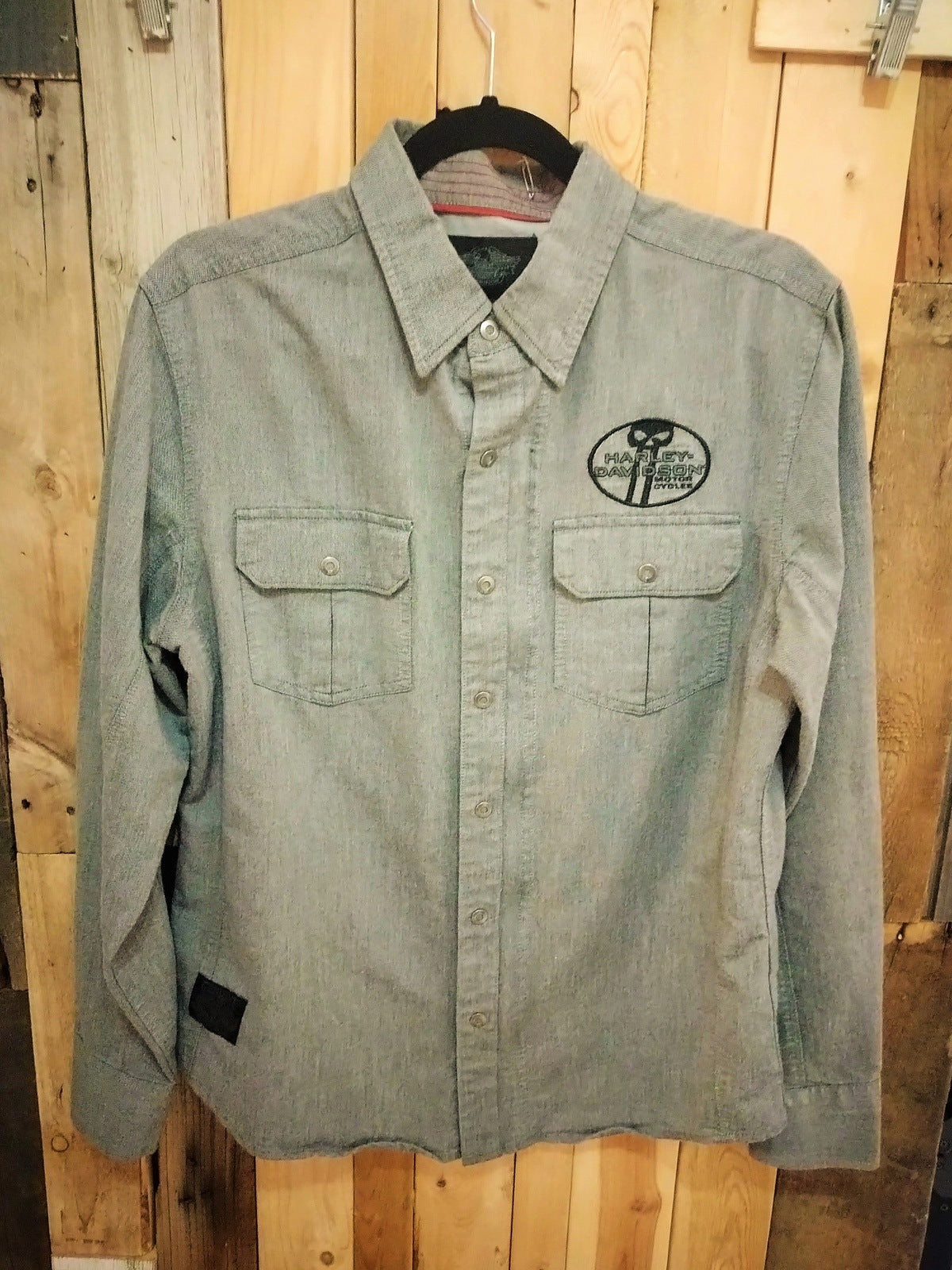 Harley Davidson Men's Long Sleeve Button Up Shirt Size L/XL