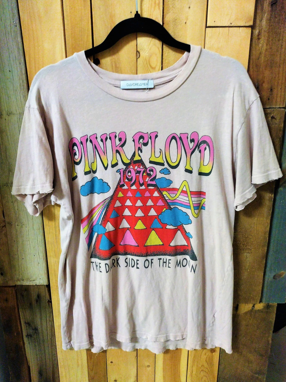 Pink Floyd "1972 Dark Side of the Moon" Reproduction T Shirt Size Large by Daydreamer