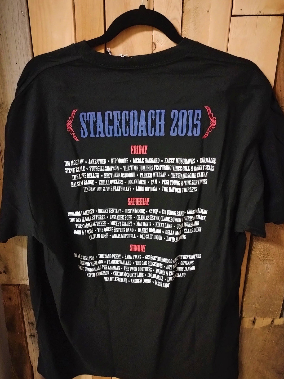 Stagecoach Official Merchandise 2015 Show T Shirt Size XL