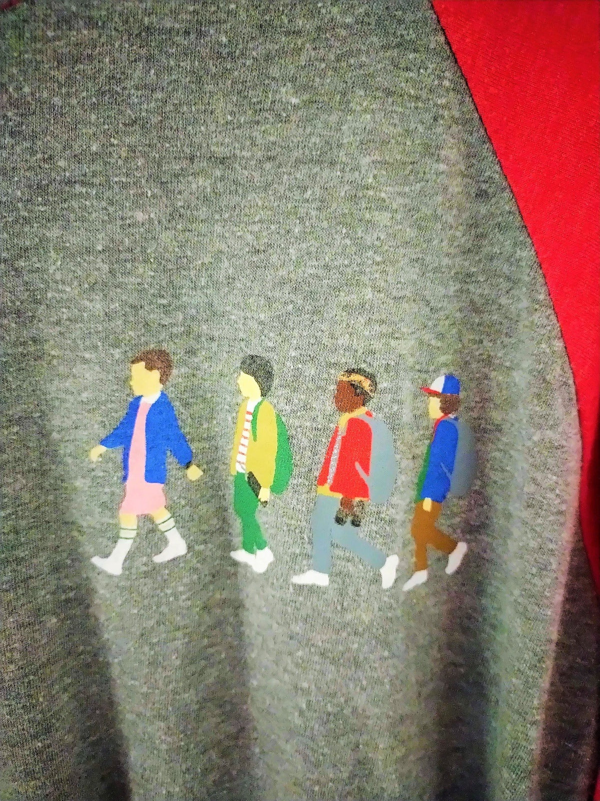 Stranger Things Official Merchandise "Abby Road" Baseball Tee Shirt Size Medium