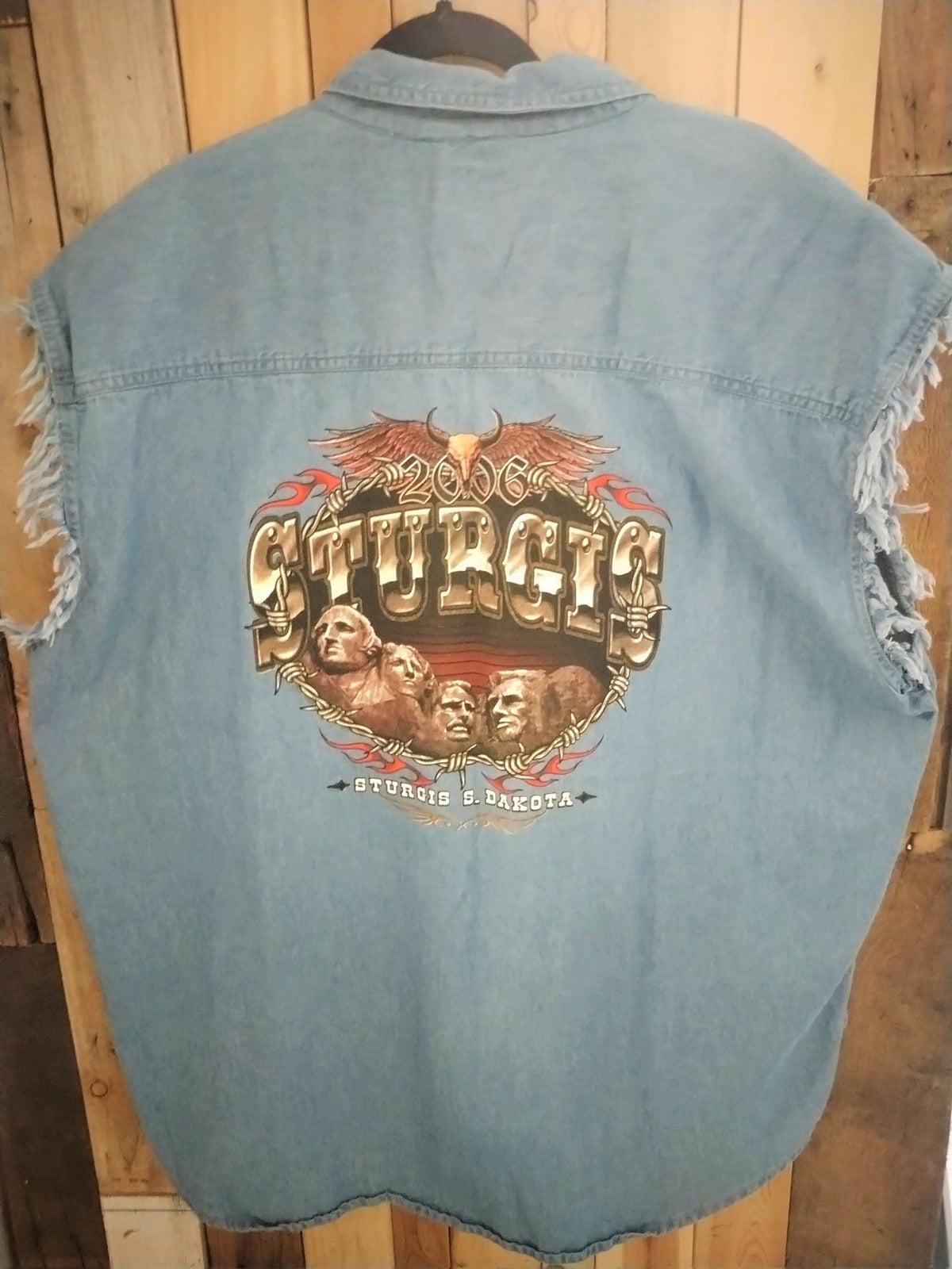 Sturgis 2006 Sleeveless Button Up Shirt Size XXL