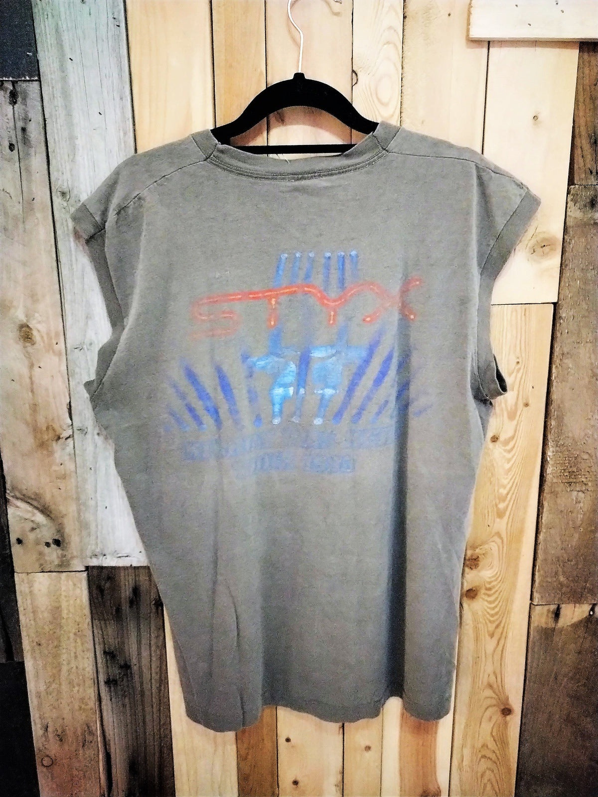 Styx Vintage 80's Muscle T Shirt Size Large