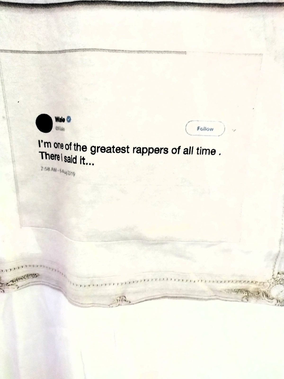 Wale "Everything is Fine" Tour Long Sleeve T Shirt Men's Size Large