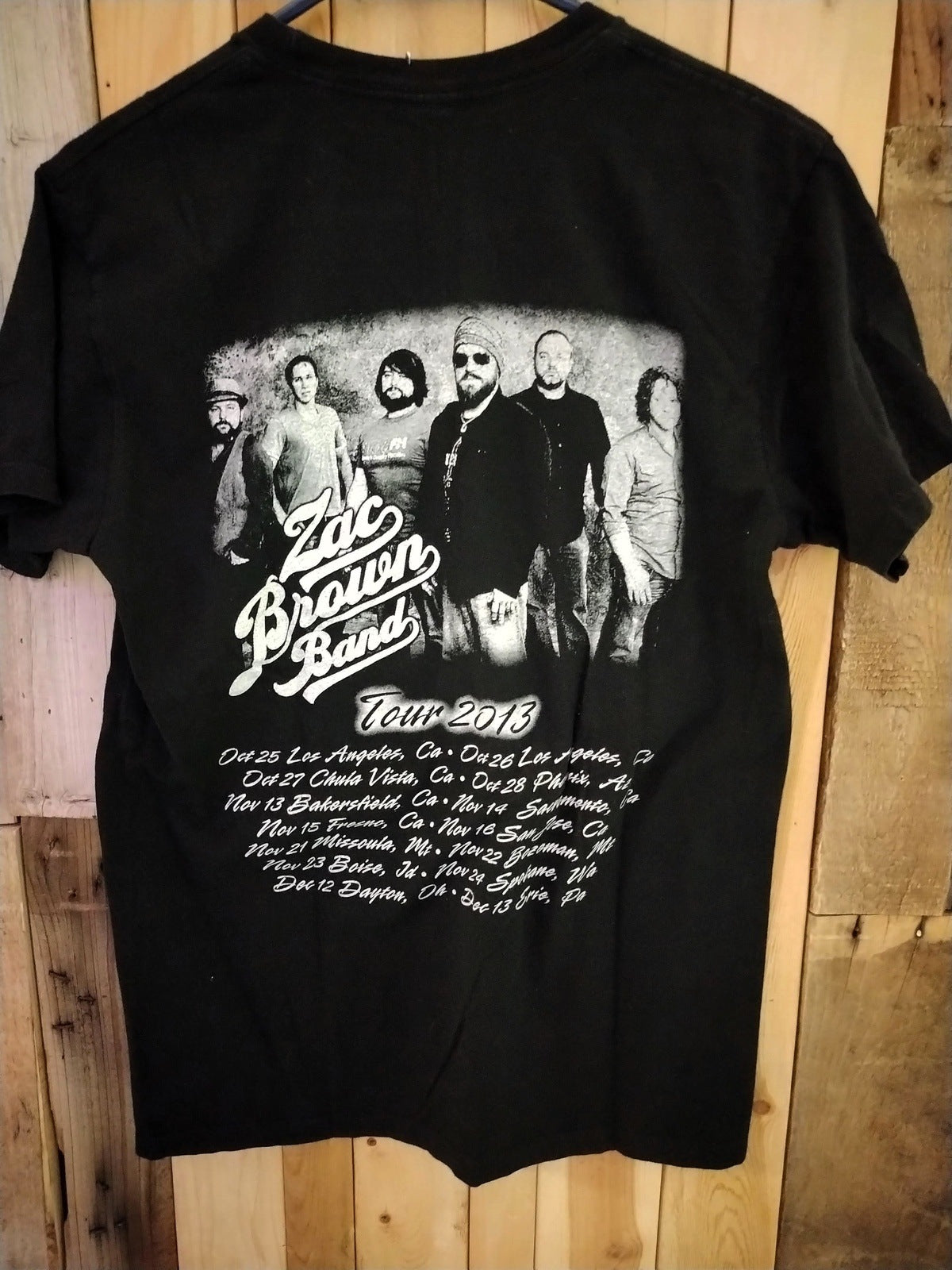 Zac Brown Band Uncaged Tour 2013 Men's T Shirt Size Small