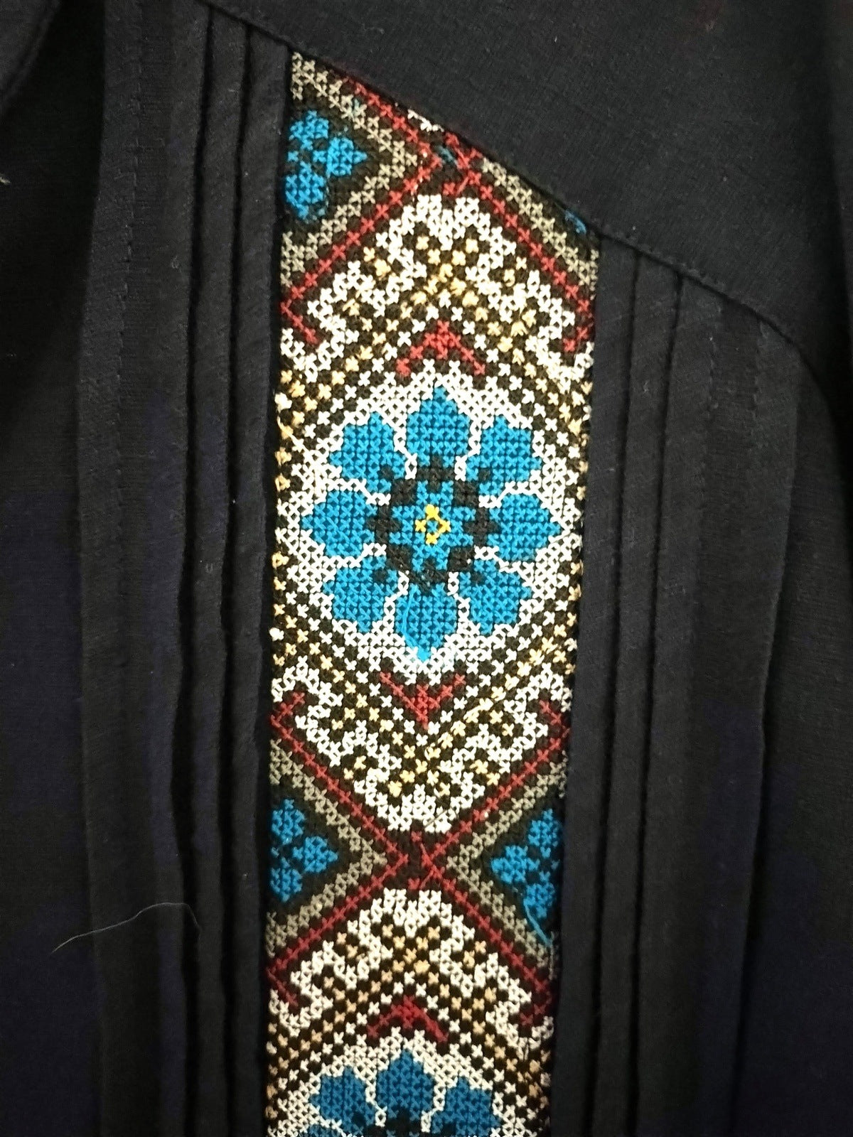 Dezendo Long Sleeve Men's Embroidered Button Front Shirt Size 38