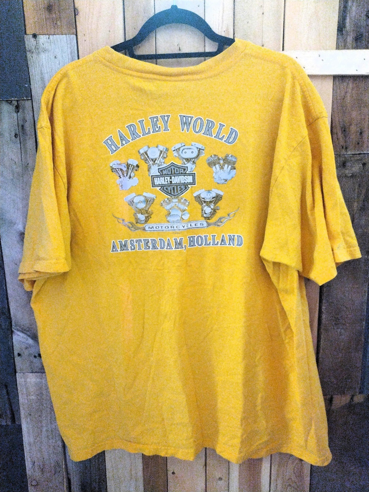 Harley Davidson Official Merchandise Harley World Amsterdam Holland T Shirt Size 2X