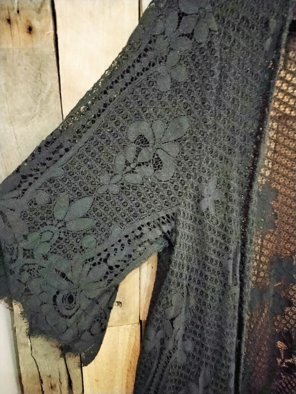 Torrid Black Lace Kimono Size 1X/2X