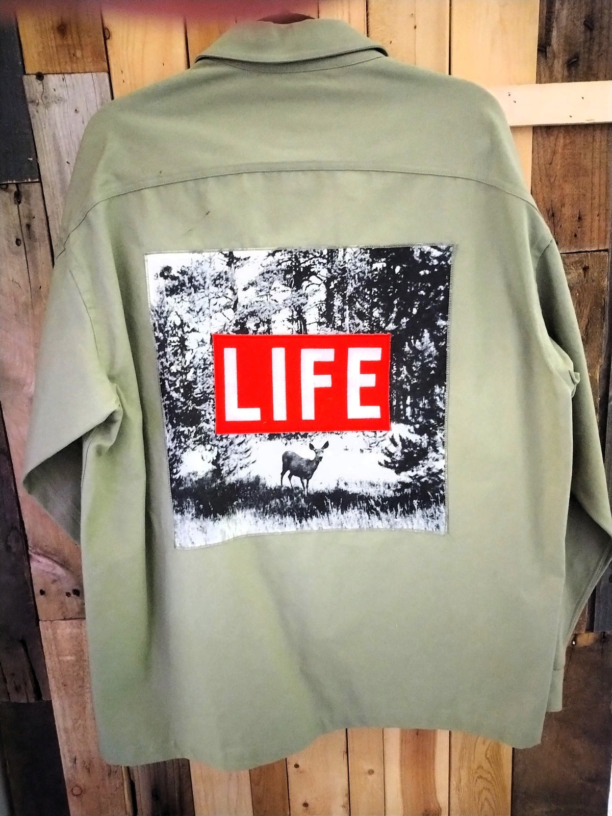 Zara "Life" Collection Men's Long Sleeve Button Front Shirt Size XL