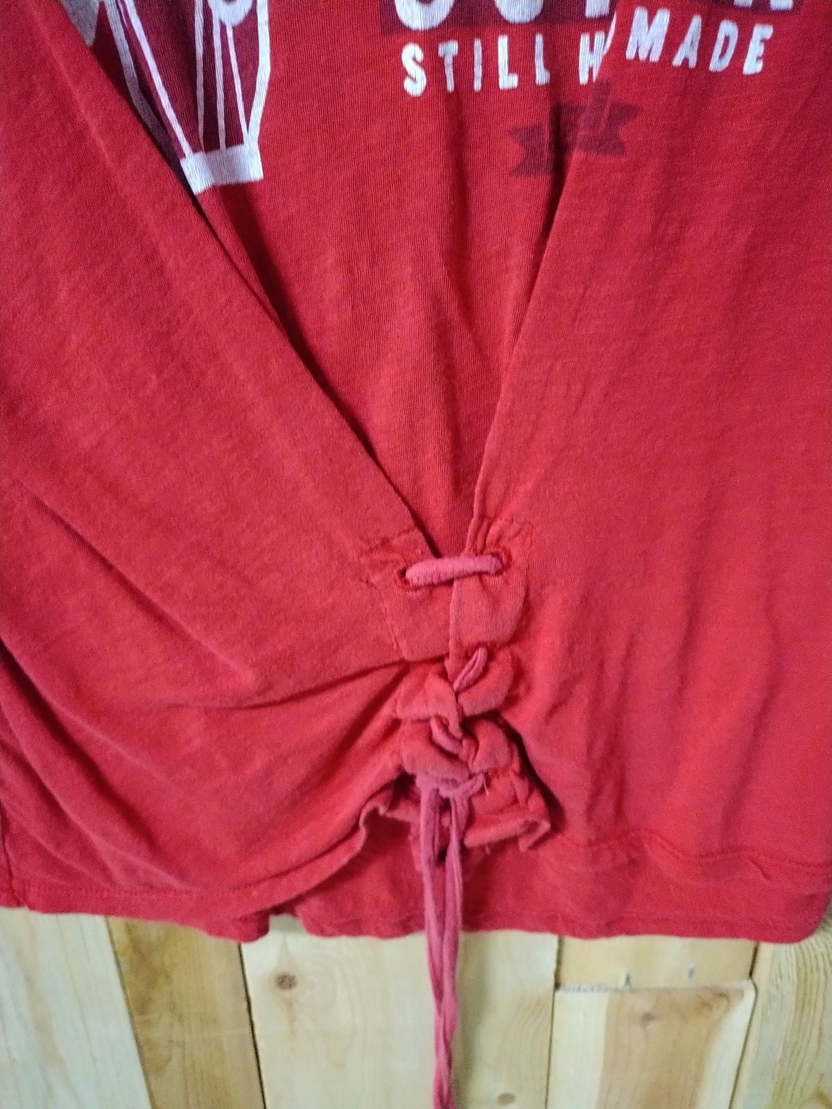 C.F.Martin & Co. Women's T Shirt By Lucky Brand Lace Up Size Medium