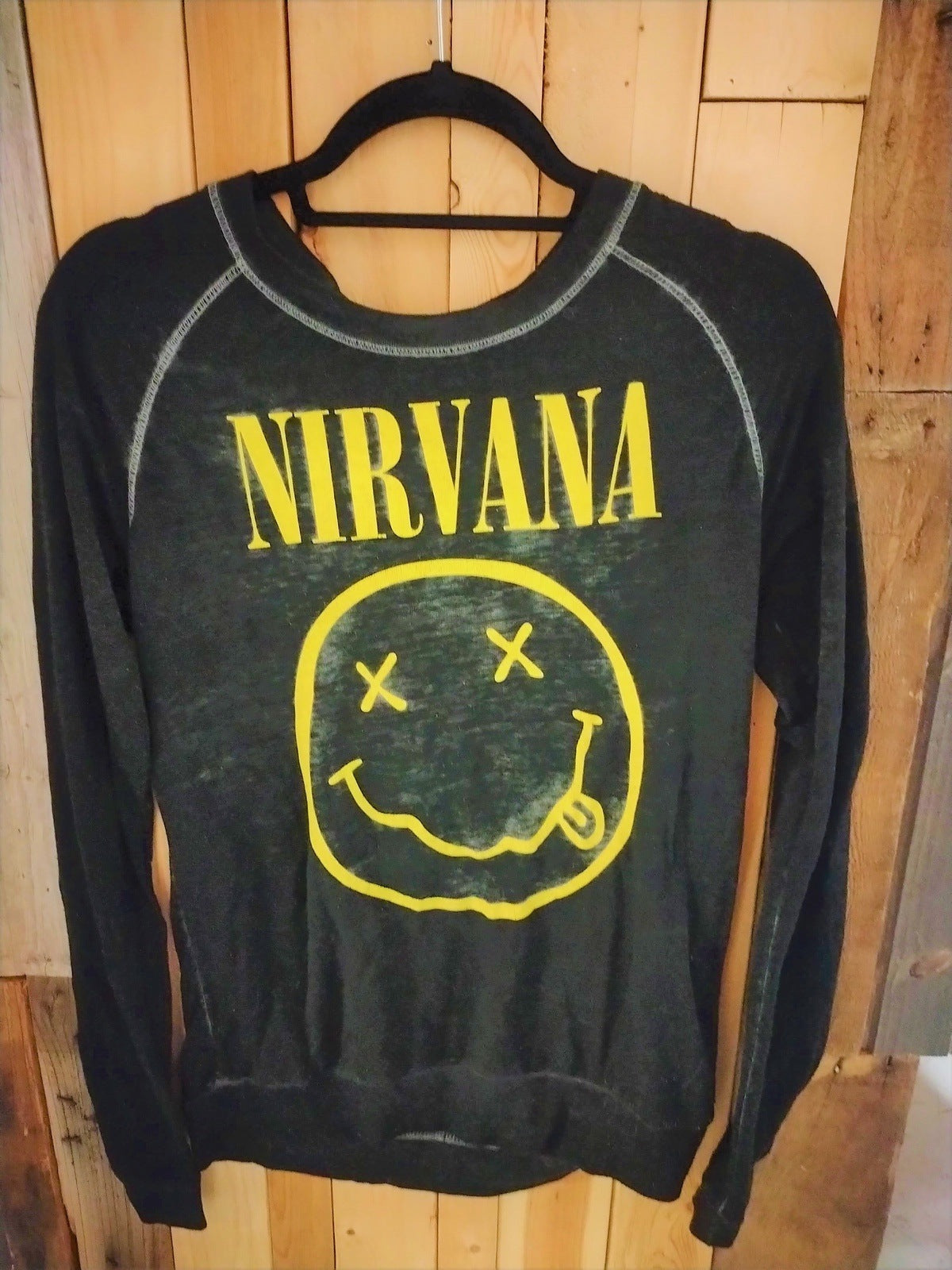 Nirvana Semi-sheer Long Sleeve Tee Shirt Size Small