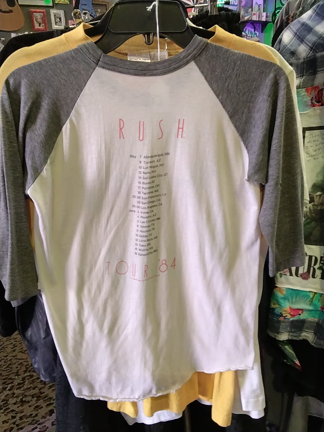 RUSH 1984 tour tshirt