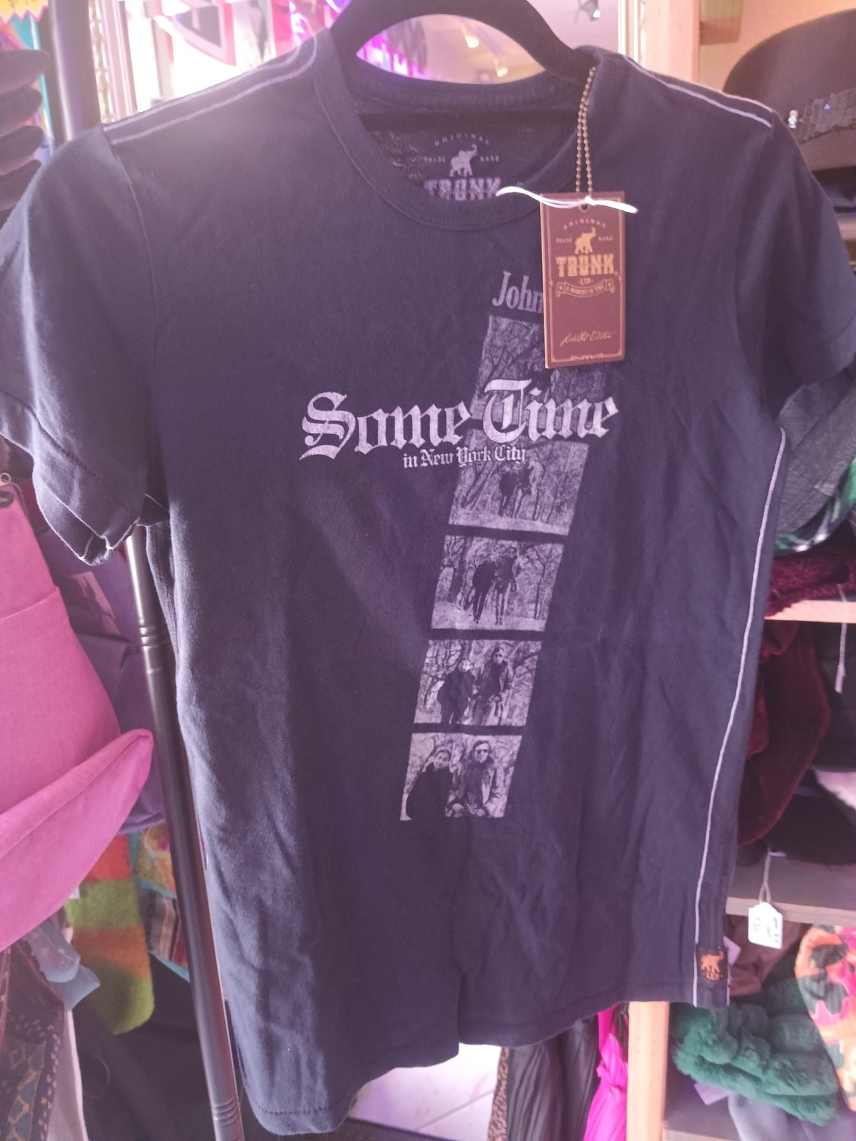 Trunk Ltd NWT John & Yoko medium Black T-shirt Some Time in NYC