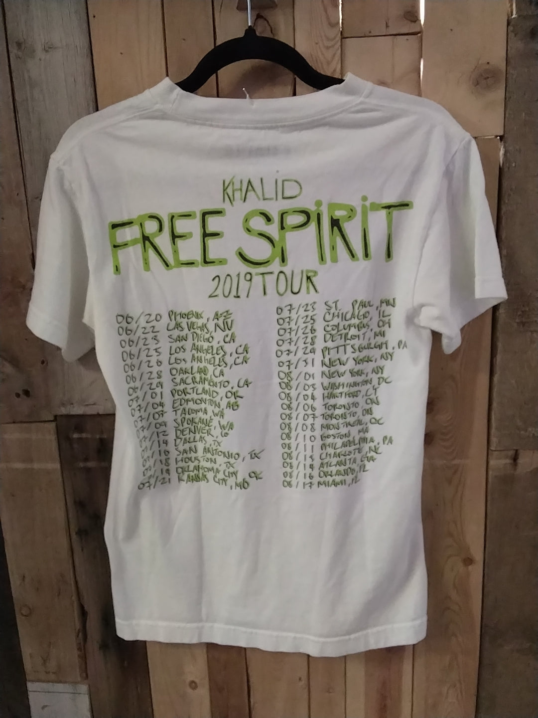 Khalid 2019 FreeSpirit Tour T-Shirt Size S