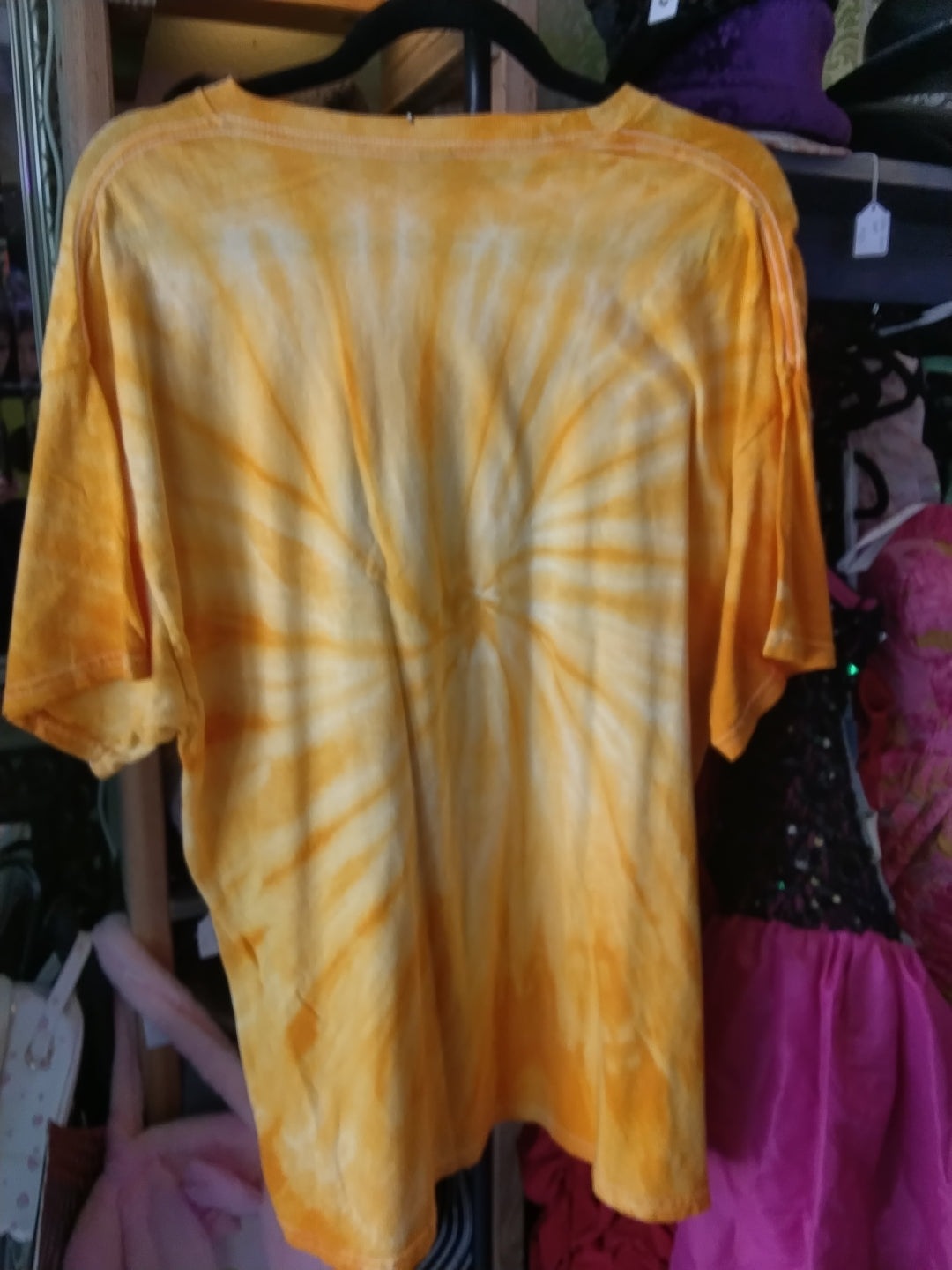 David Bowie XL orange Tie-Dye T-shirt