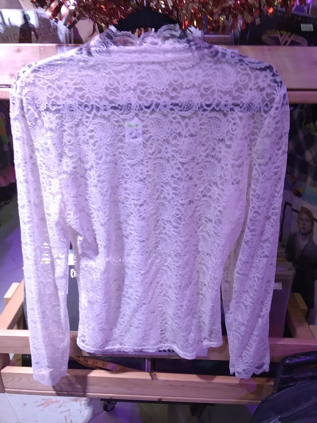 White Longsleve Lace Top