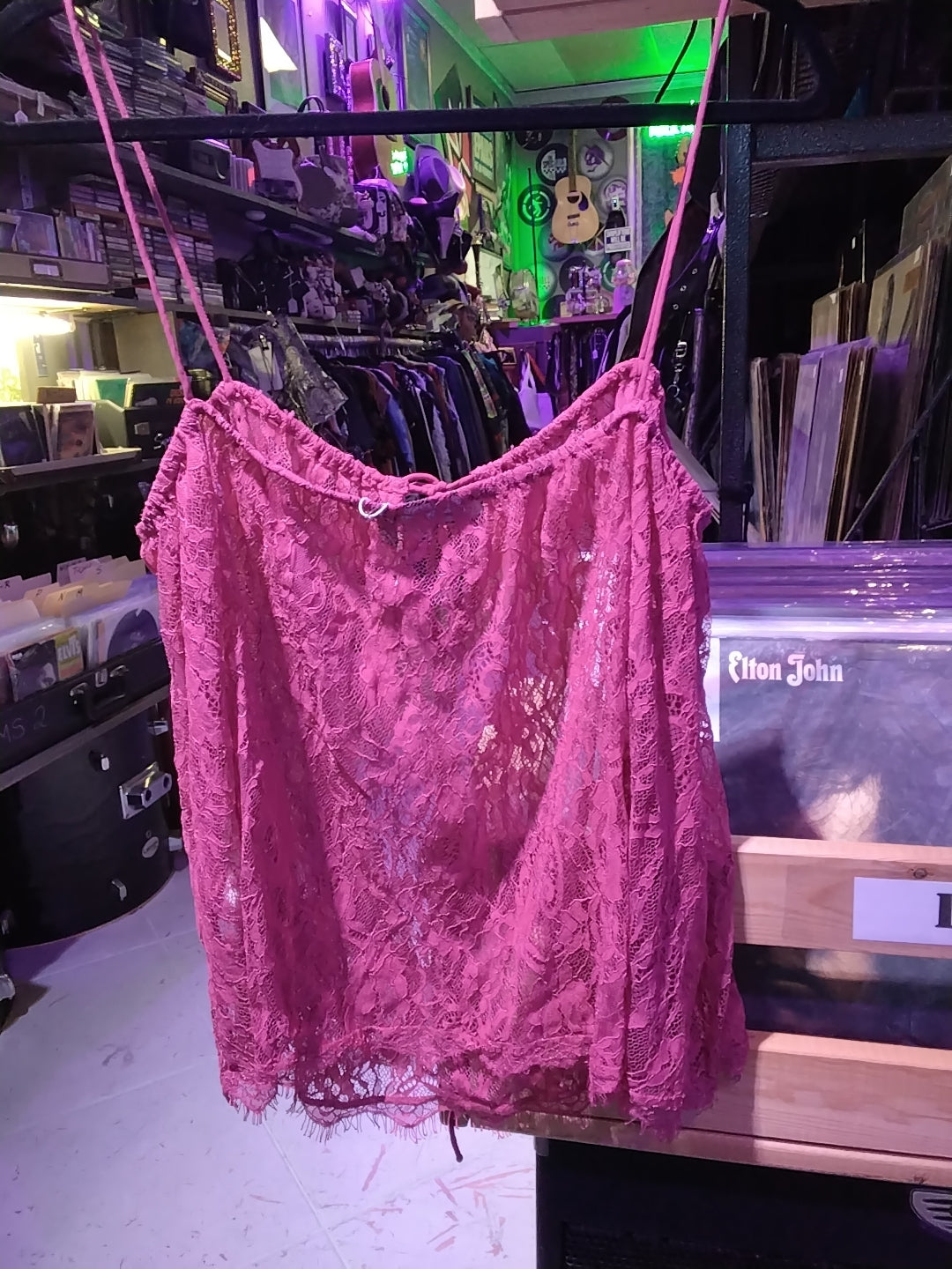 Osos raspberry lace blouse