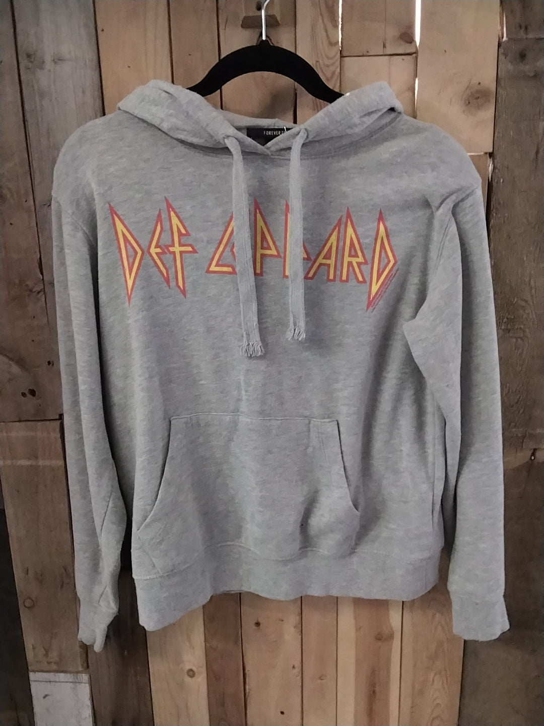 Deaf Leppard Cropped Hoodie Size M