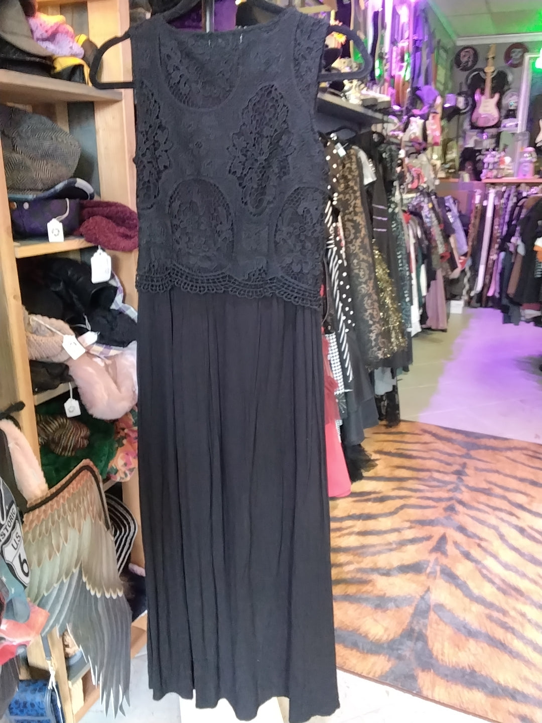 Moral fiber medium black button up dress