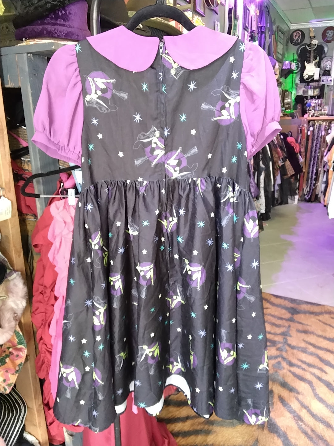 Unique Vintage Witch/Halloween Themed Babydoll Dress Size Med.