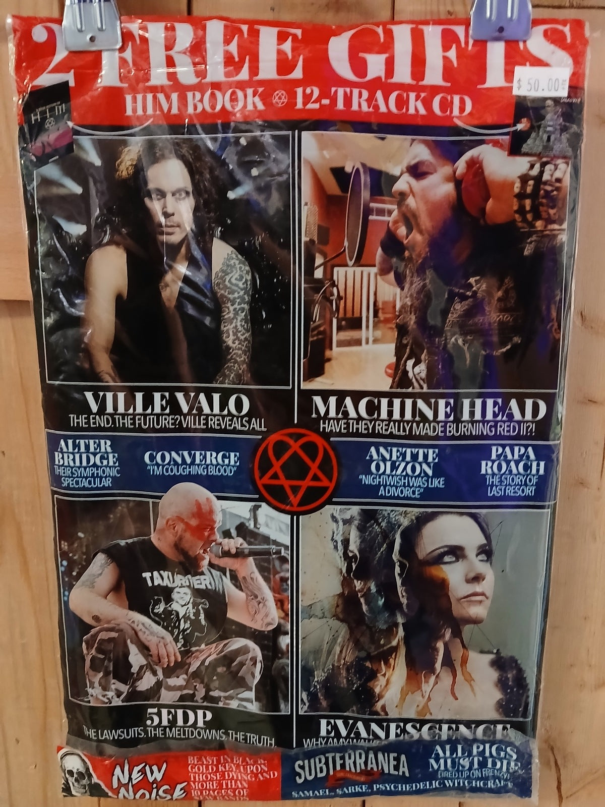 December 2017 Metal Hammer Magazine Sealed with Him Book and 12 Track Global Metal CD Mixtape