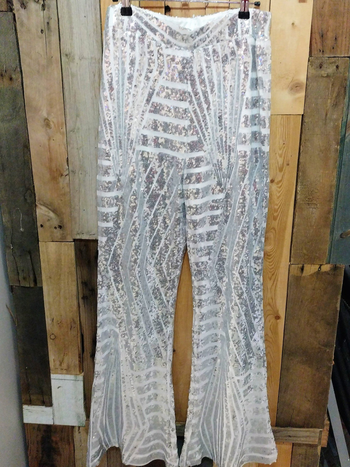 Boutique Women's Sequin Bell Bottoms Size XL