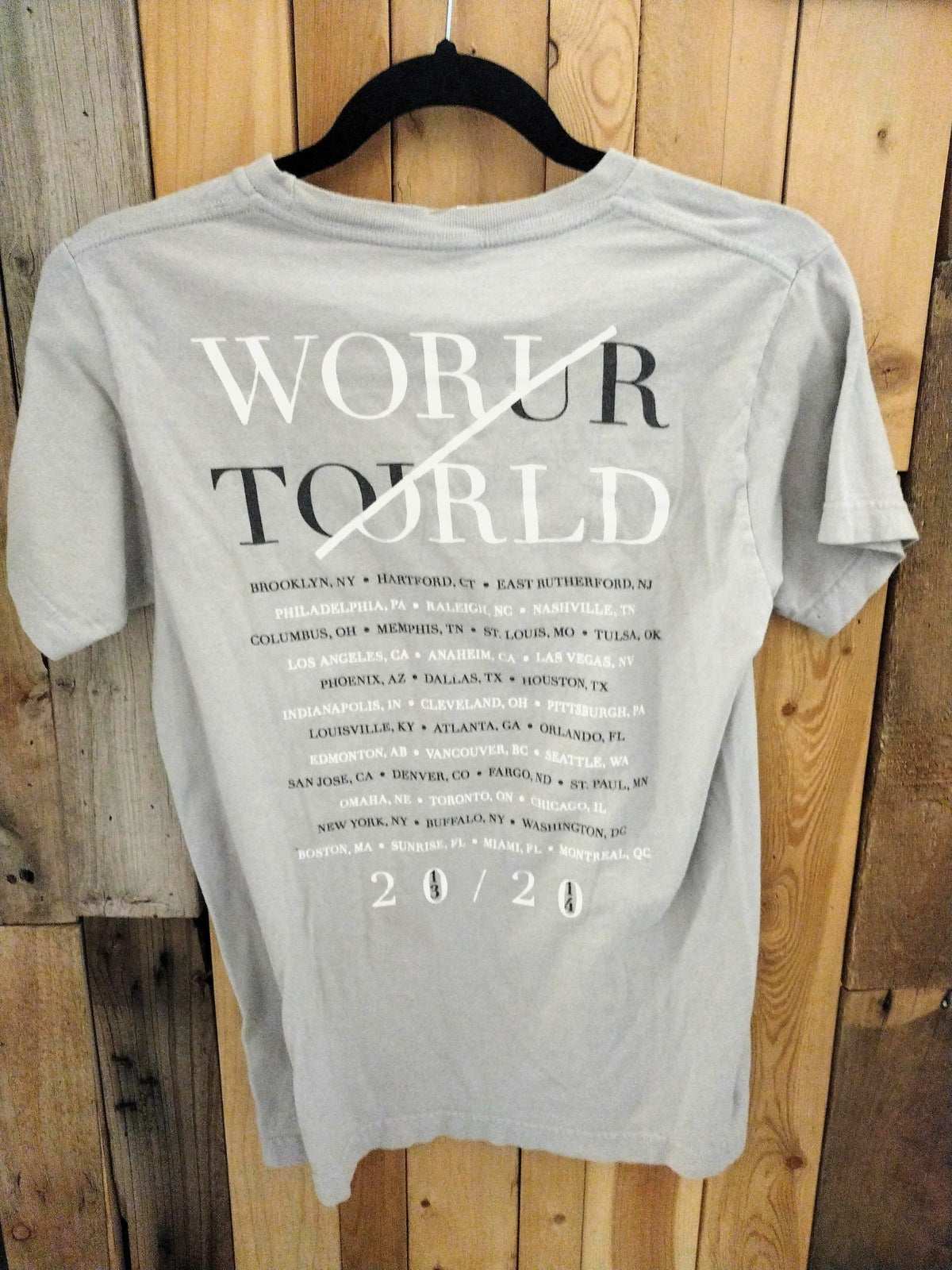 Justin Timberlake World Tour 2020 Women's T Shirt Size Small 614726WH