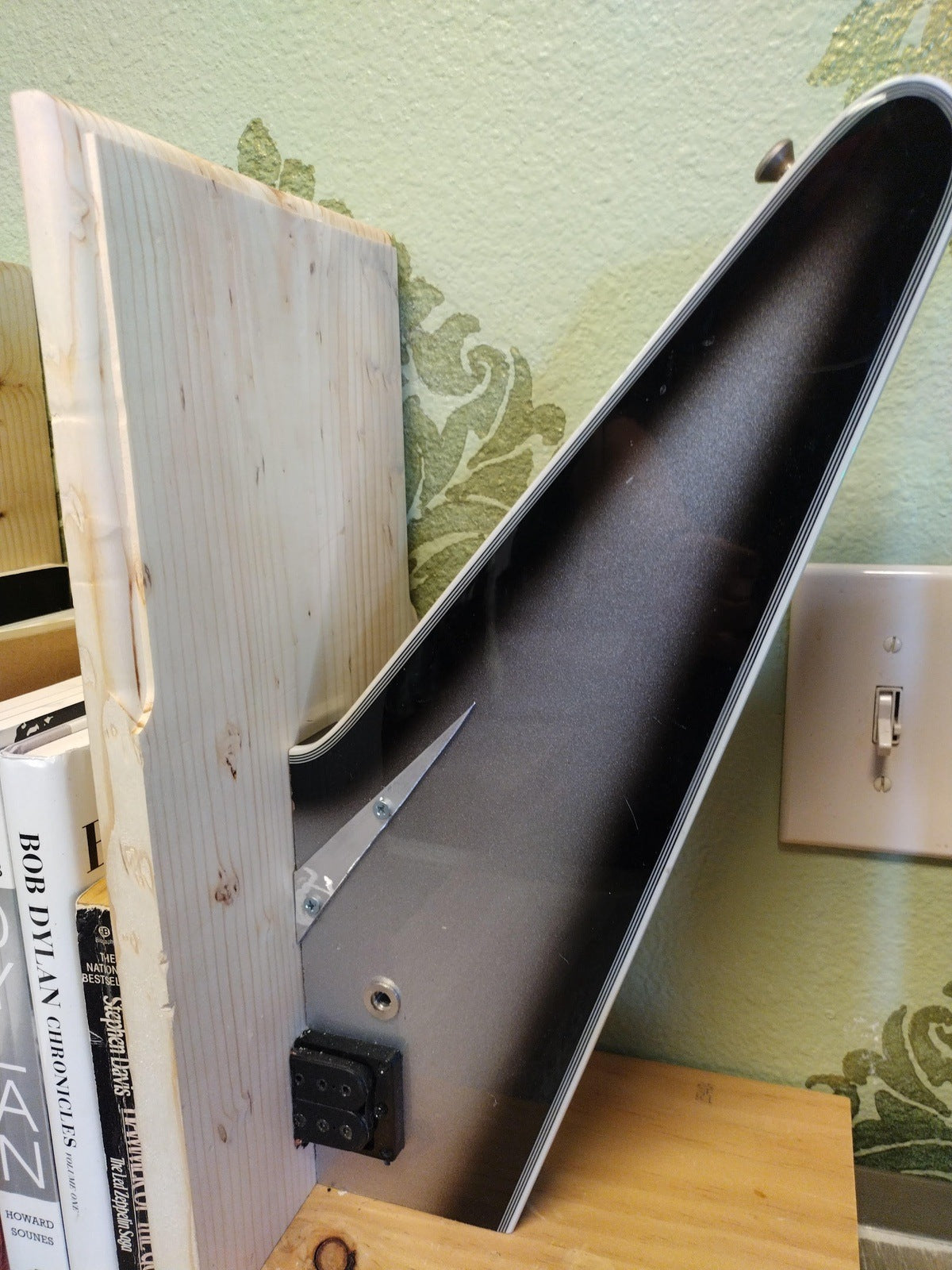 Flying V Guitar Body Bookends