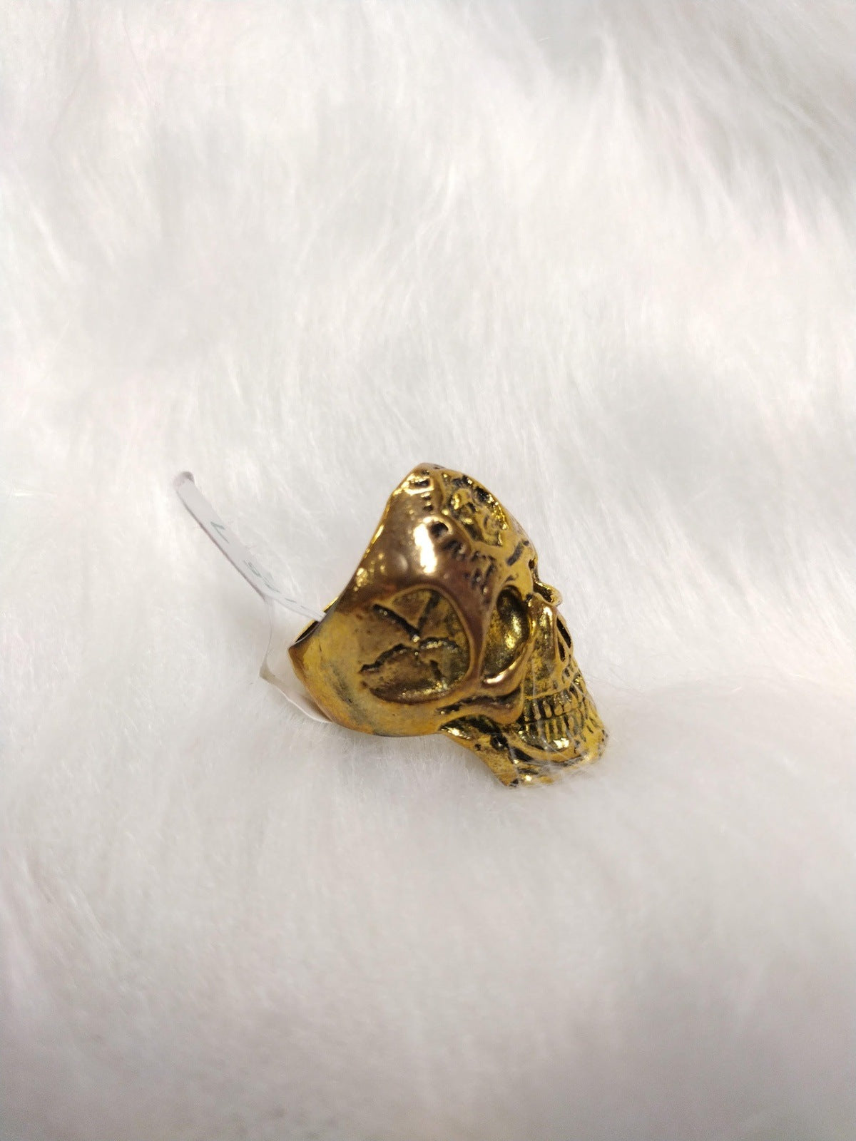 Size 9 Gold Skull Ring