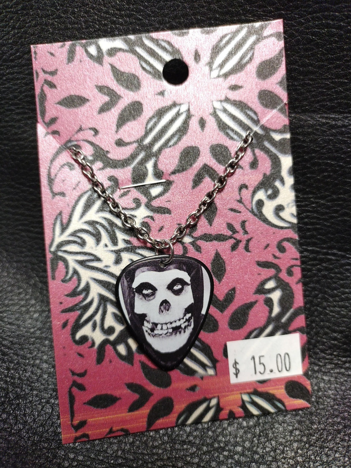 Crimson Ghost Pick Necklace